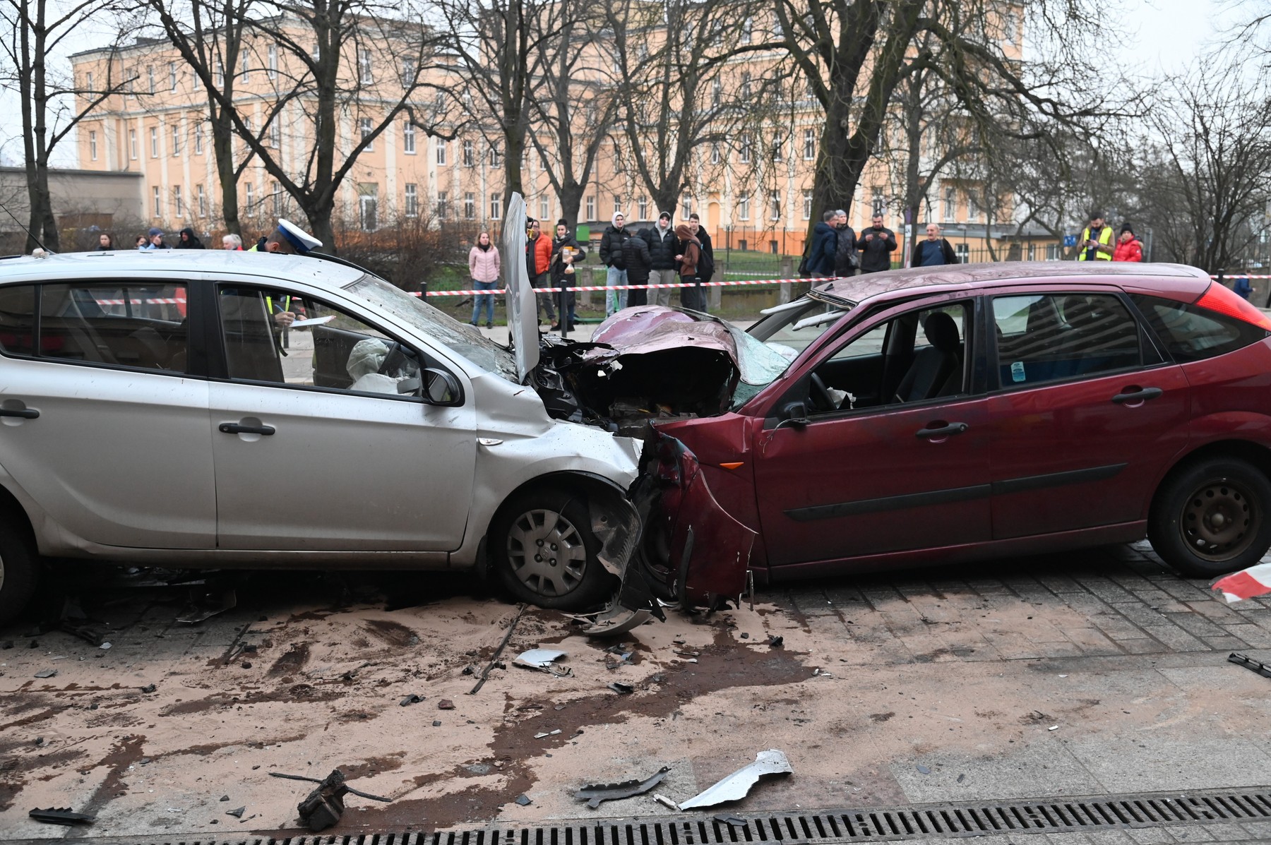 Road accident at Rodlo Square in Szczecin