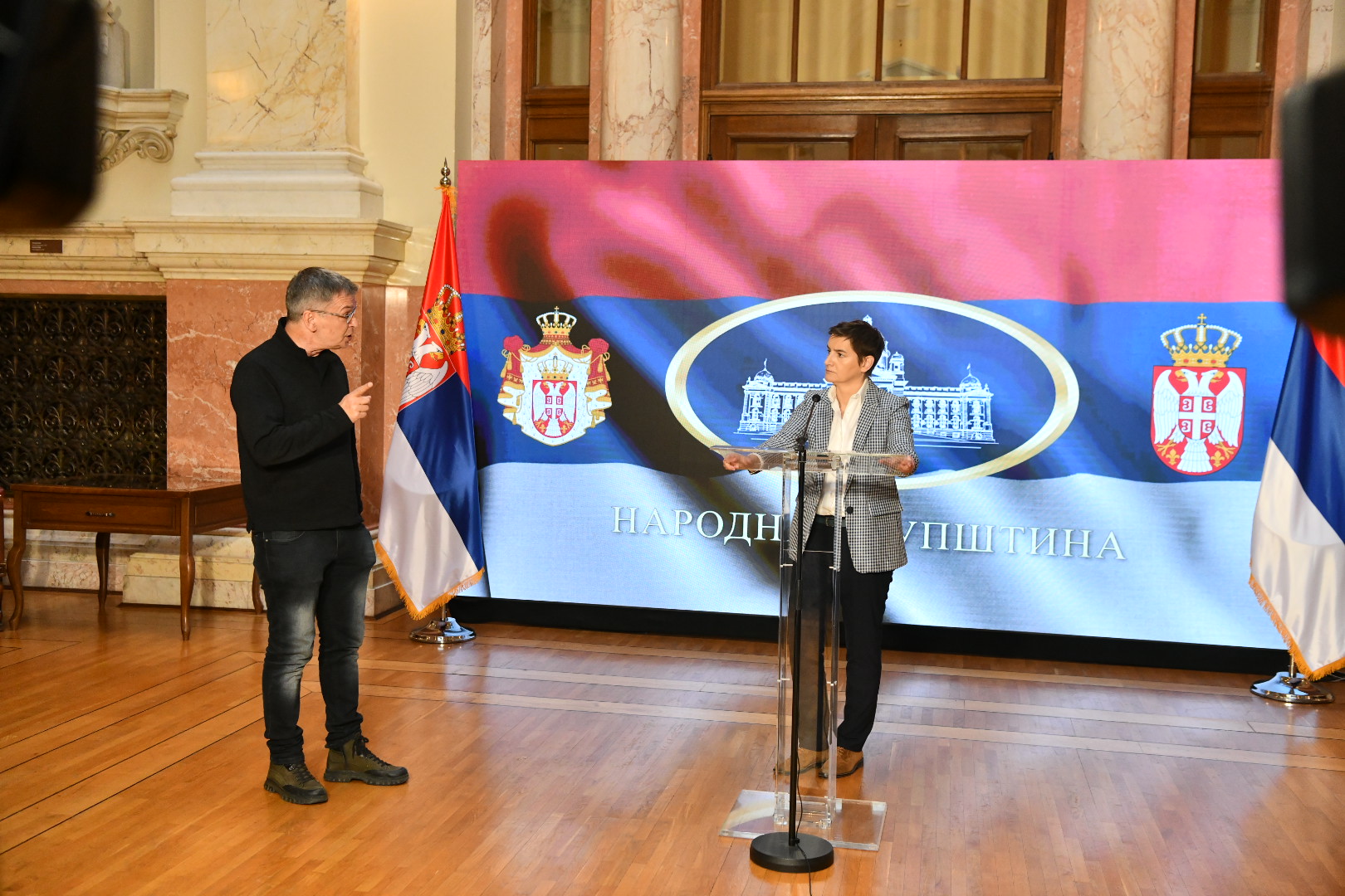 Beograd 17. april 2024. Konferencija predsednice Skupštine Srbije Ane Brnabić, Skupstina Srbije Foto:Vesna Lalić/Nova.rs