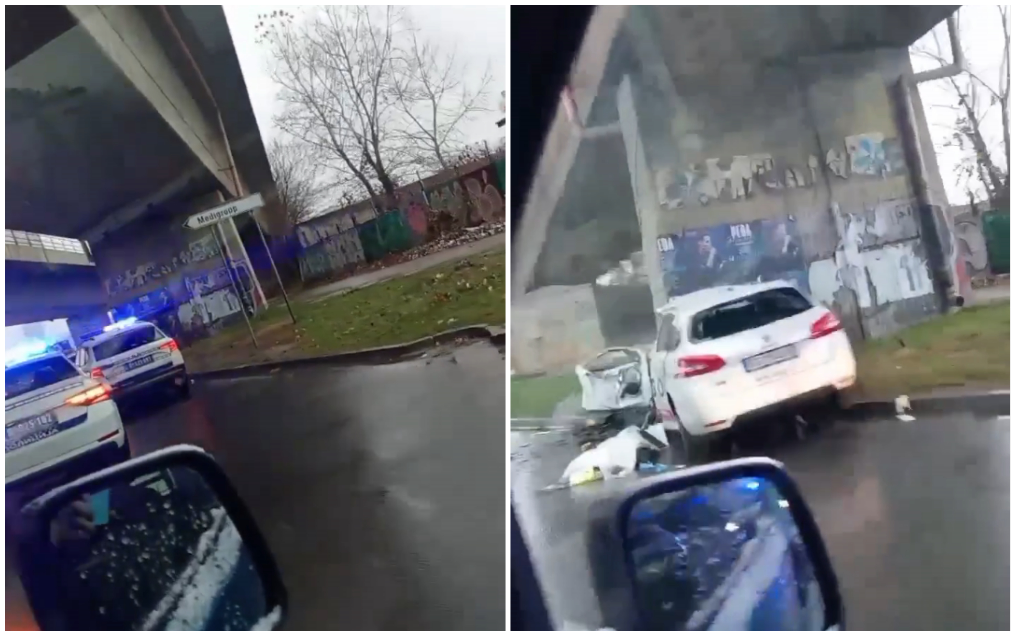 Nesreća u Jurija Gagarina na Novom Beogradu, Foto: Instagram Moj Beograd