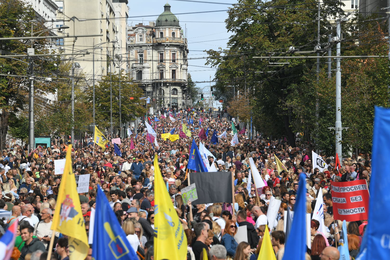 Beograd, 02.10.2024. Protest prosvetnih radnika, protest prosvetara, prosvetari, prosvetni radnici Foto: Amir Hamzagić/Nova.rs