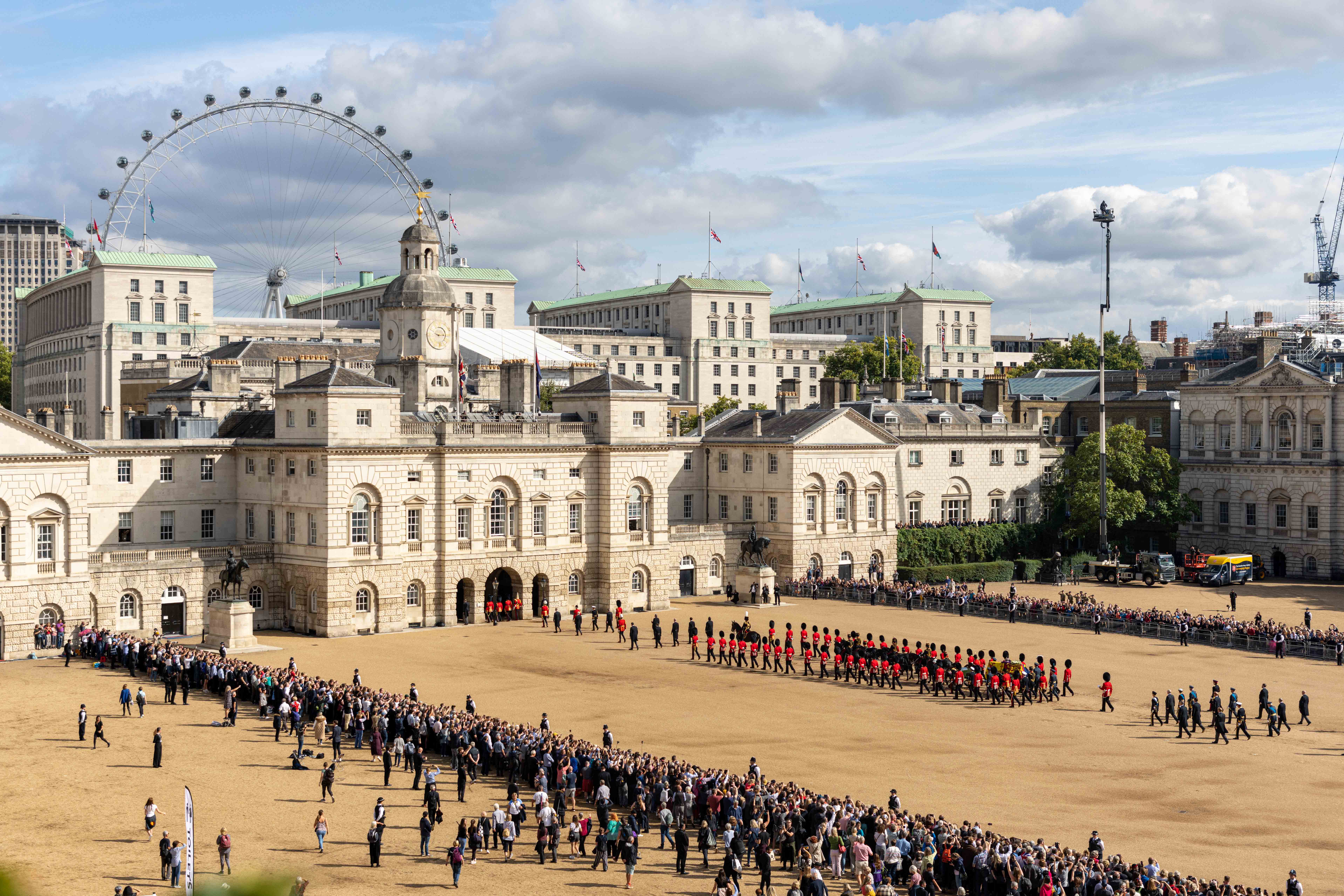 Procession of late Queen Elizabeth?s coffin to Westminster Hall in London