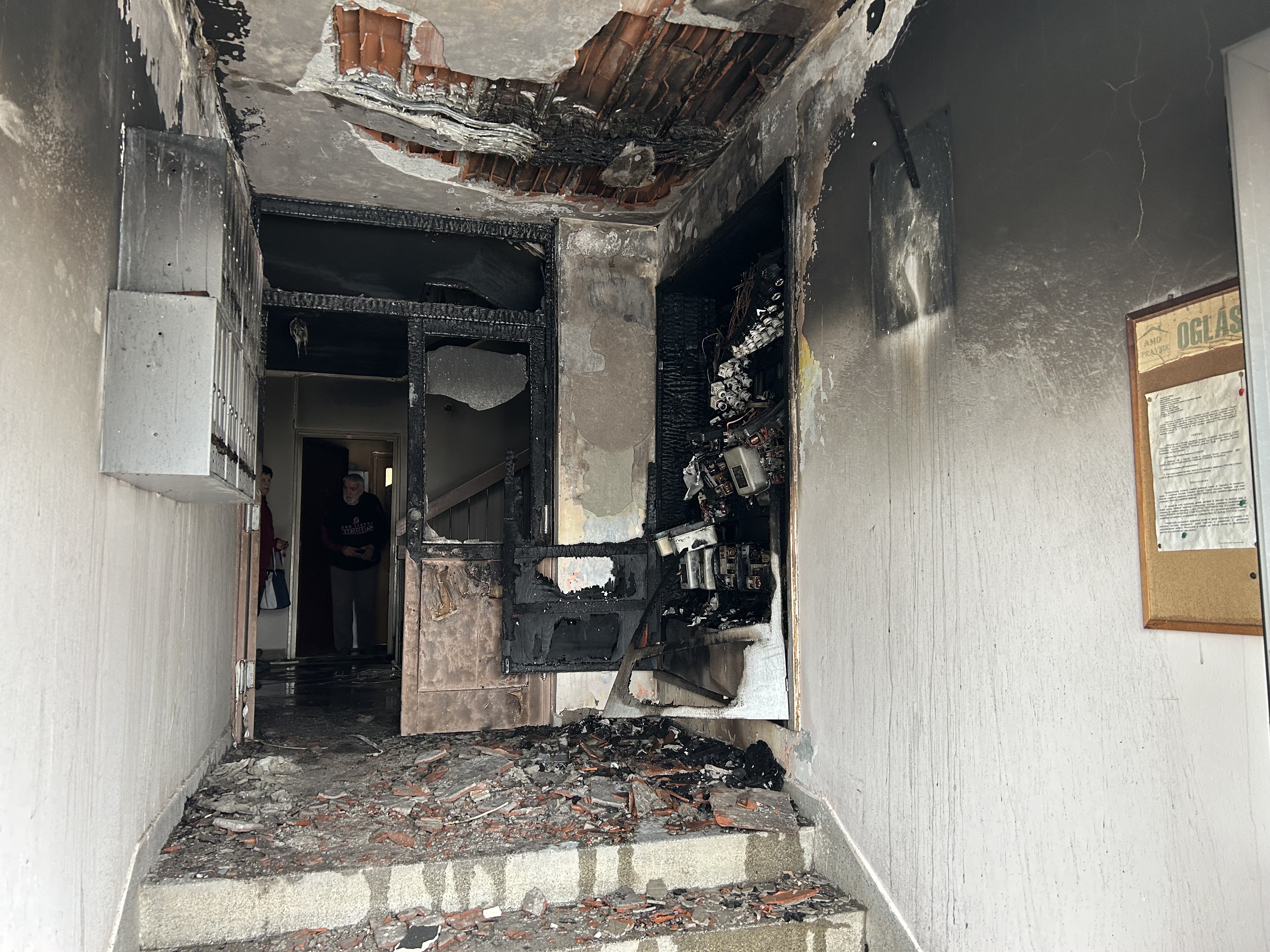 Beograd 12. januar 2024. Požar u stambenoj zgradi u Ulici Steve Todorovića na Banovom brdu Foto:Nova.rs