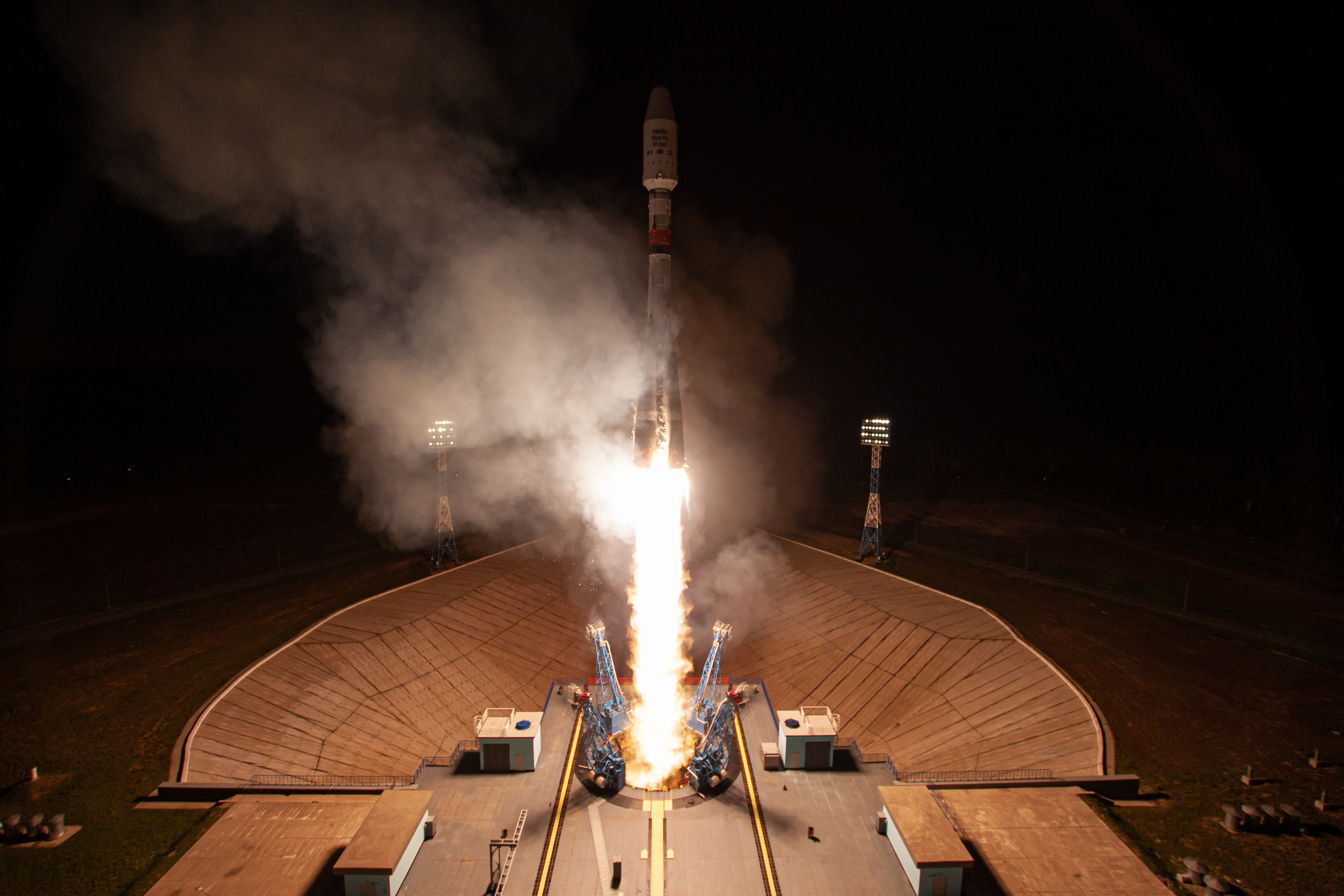 Launch of the Soyuz-2.1b carrier rocket with OneWeb satellites from the Vostochny Cosmodrome