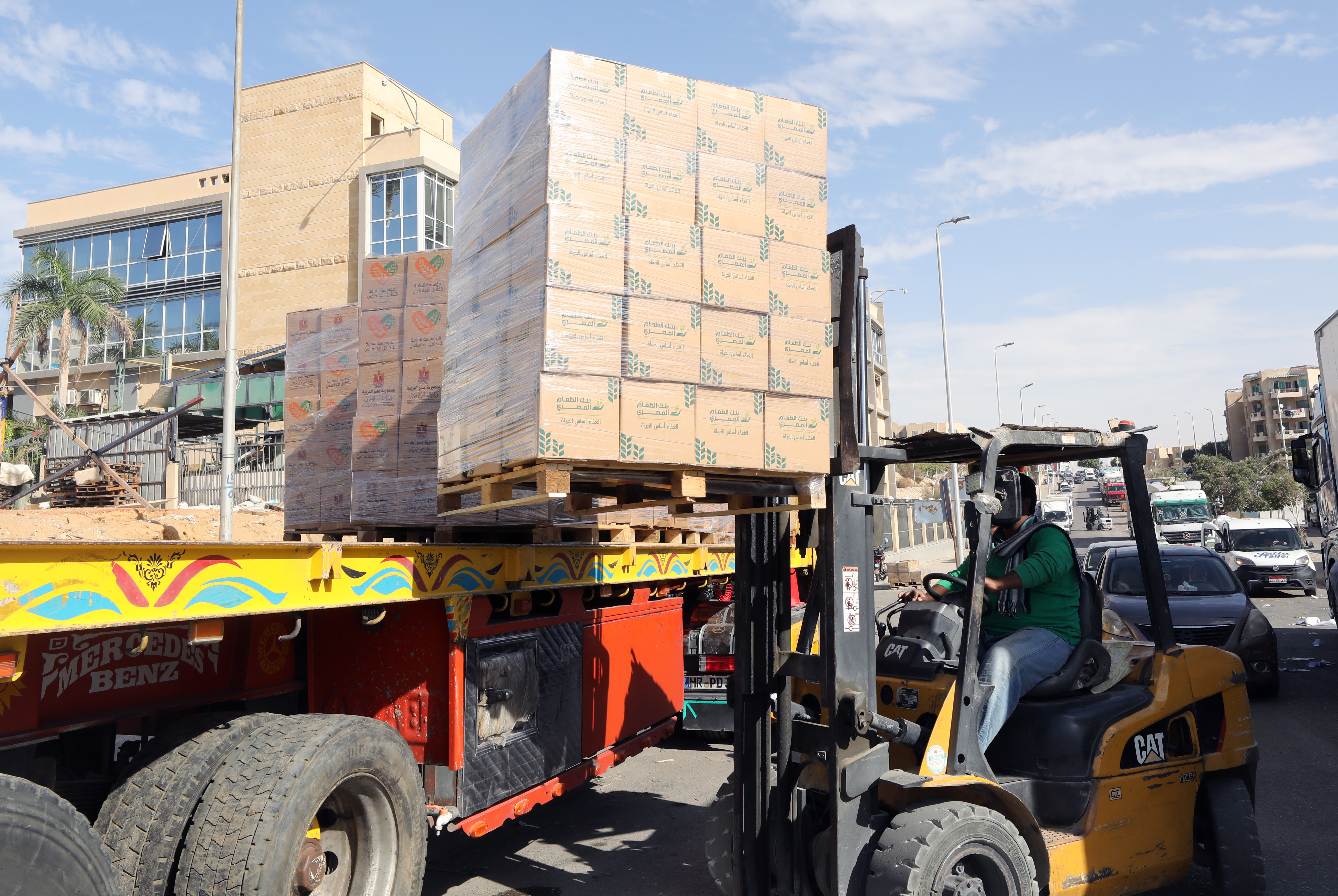 Volunteers pack humanitarian aid for Gaza before sending to Rafah crossing