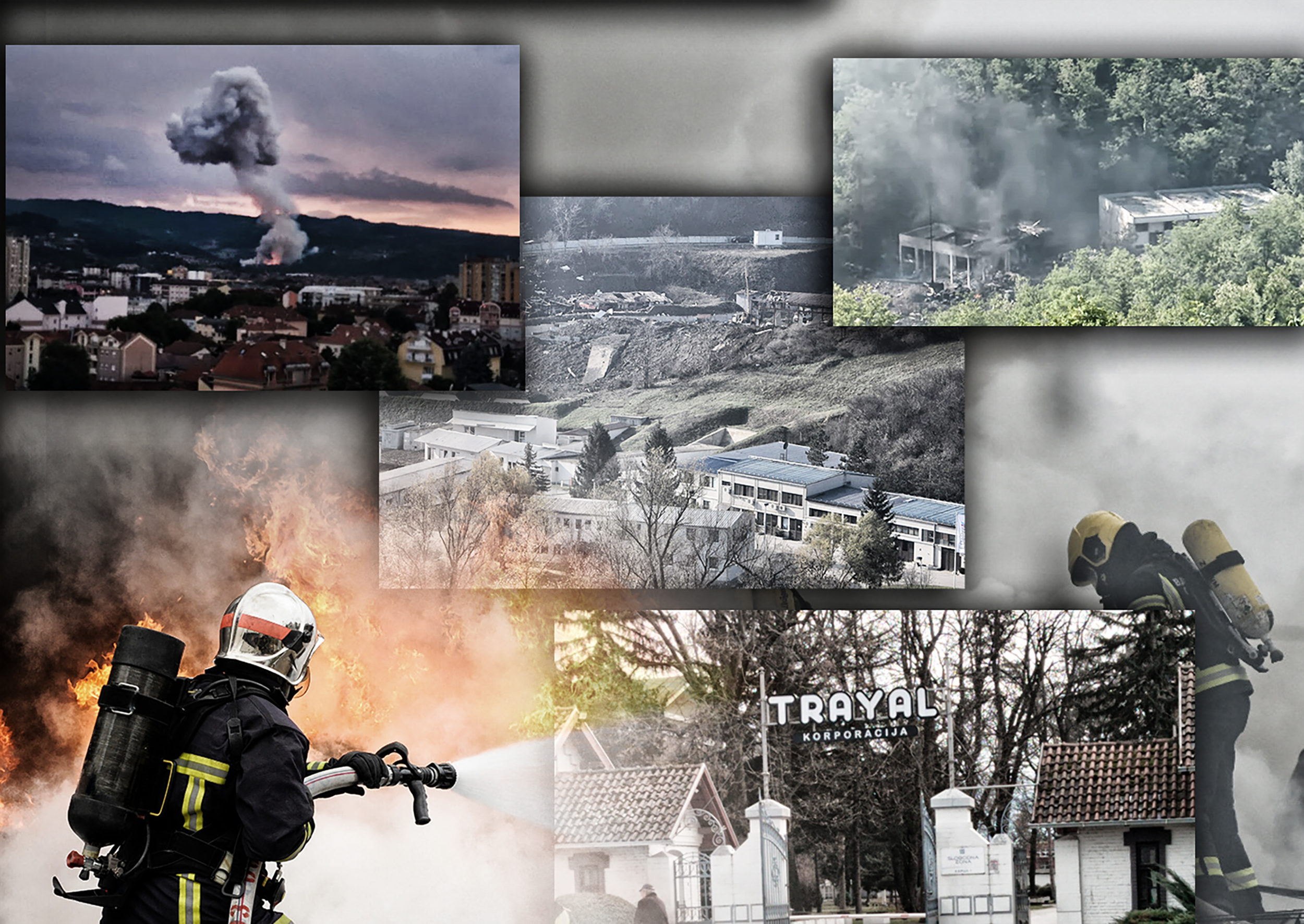 eksplozije u fabrikama, imama EDepro (imamo slike), Krušik, u tehničko remontnom zavodu i trajal