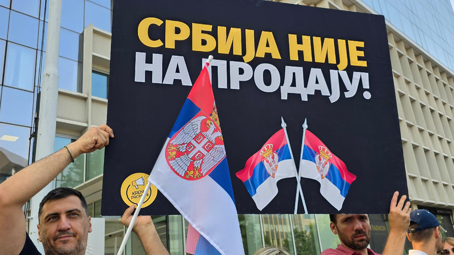 protest povodom dolaska nemačkog kancelara Olafa Šolca