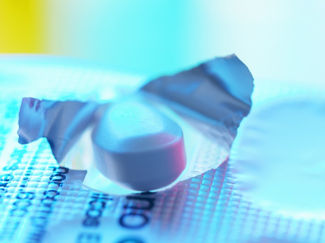 Antibiotic tablets in a blister pack