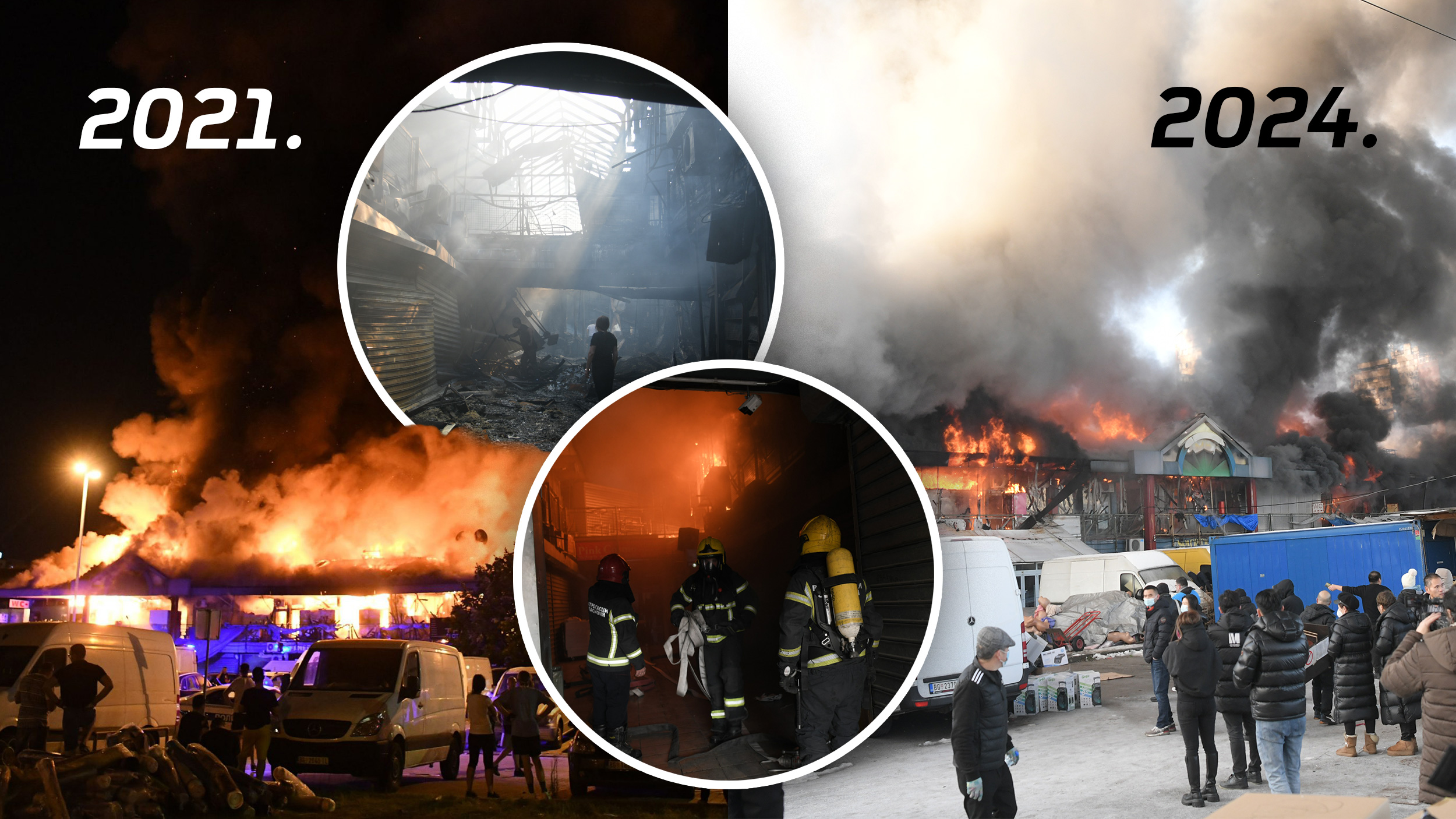 Požar blok 70, Kineski tržni centra. 2021. 2024