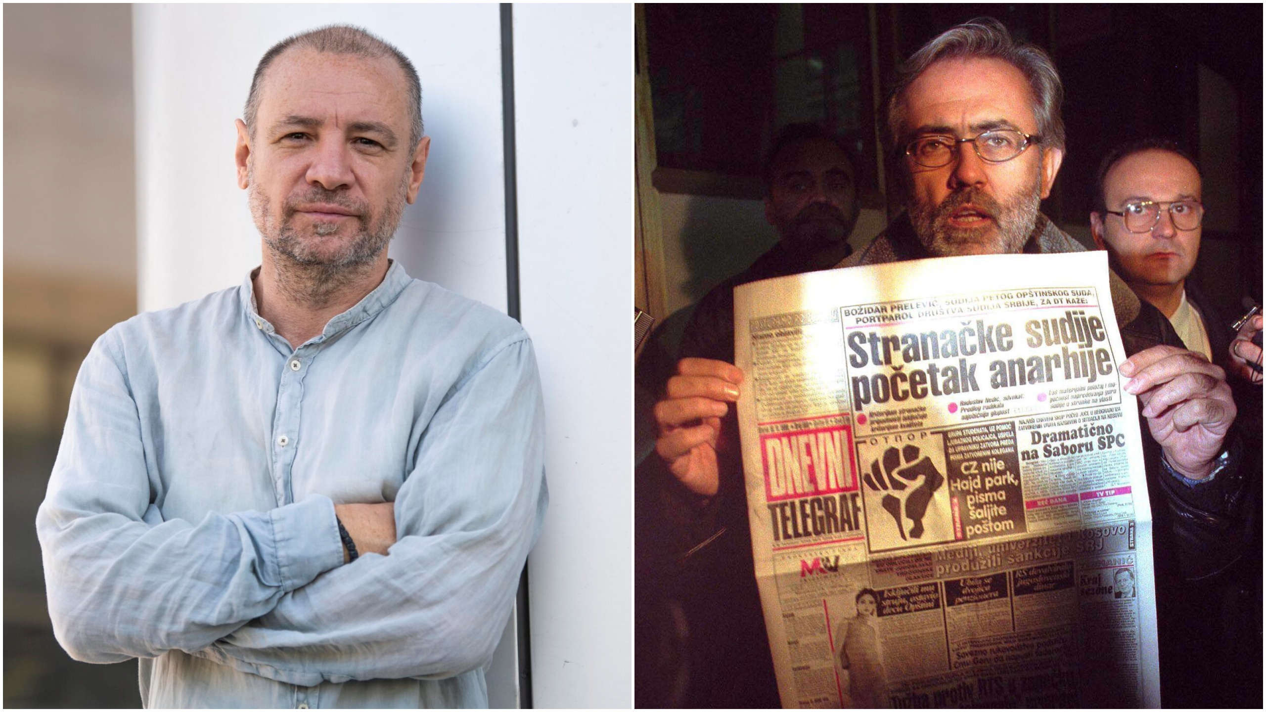 Vuk Cvijić i Slavko Ćuruvija Foto: Dragan Mujan/Nova.rs/EPA/SASA STANKOVIC/STR