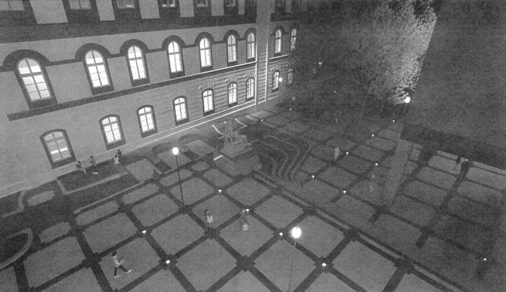 Plato ispred filozofskog fakulteta, budući izgled