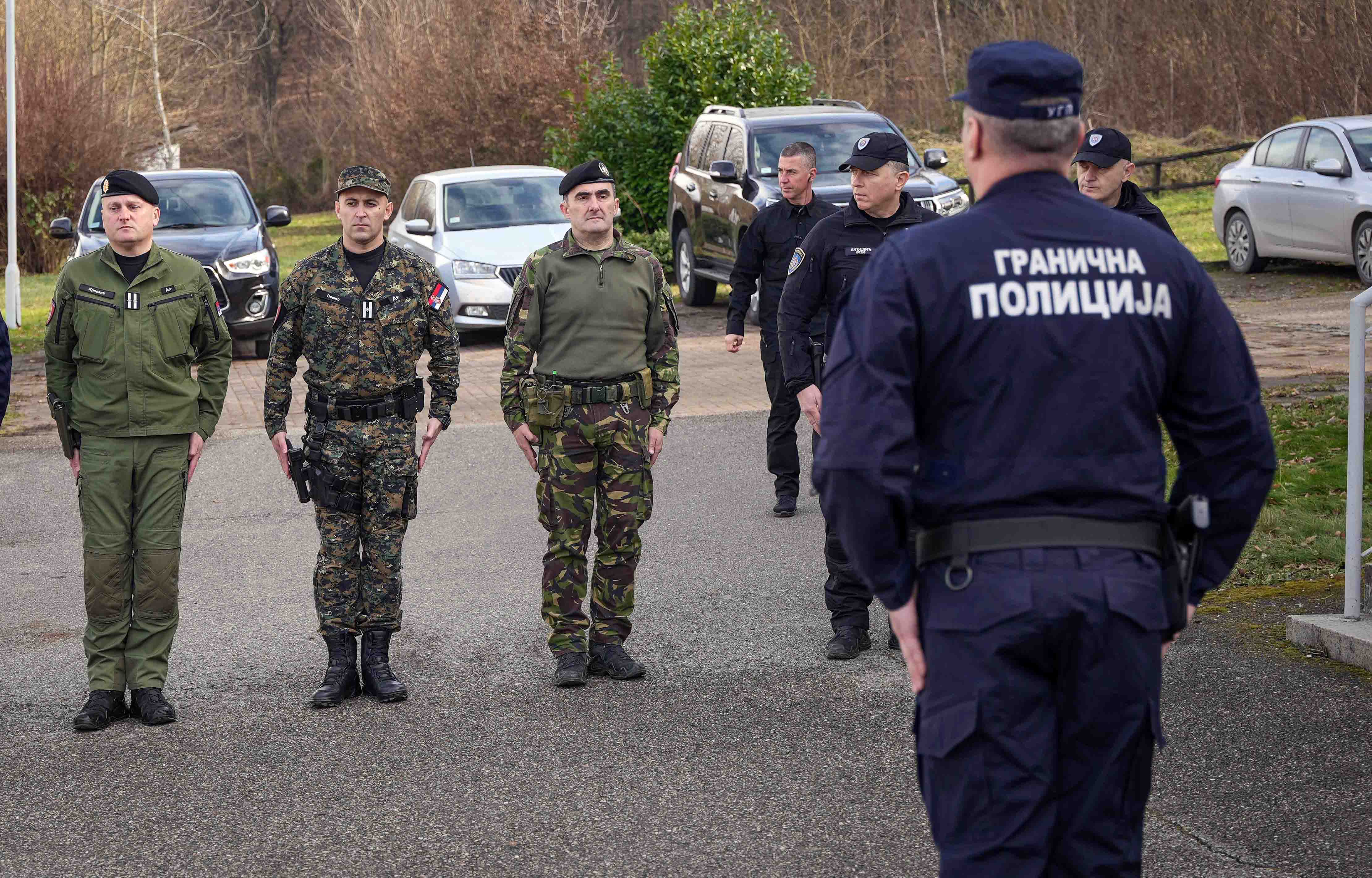 Mali Zvornik, 05.02.2024. Granična policija, Štab za suzbijanje iregularnih migracija, migranti, ilustracija, pokrivalica Foto: MUP
