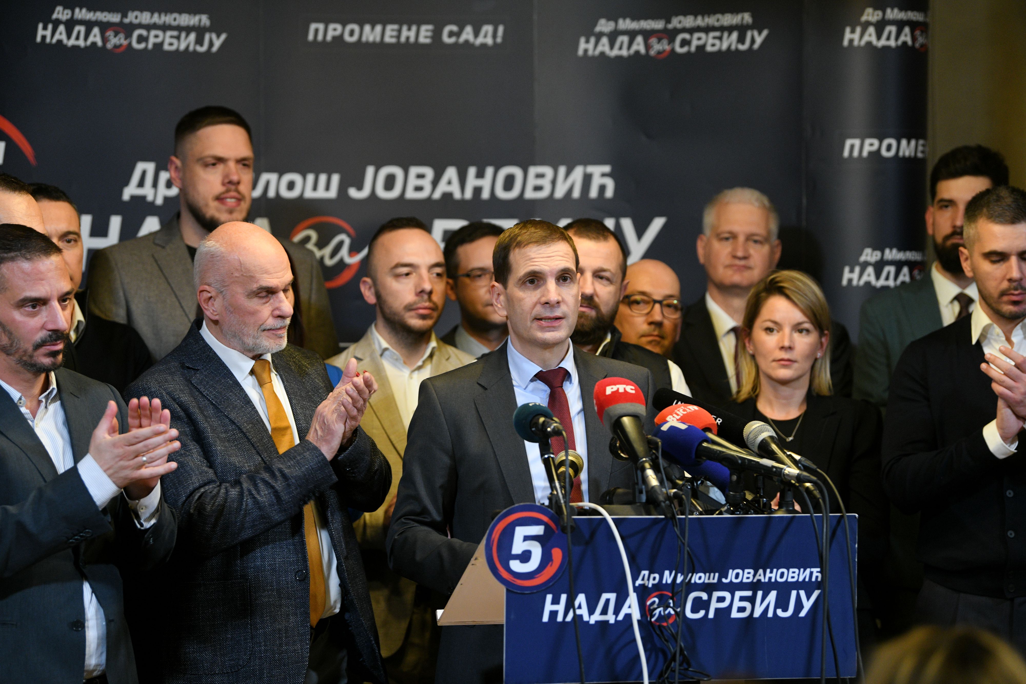 Beograd 17.12.2023. Izborni štab Nada Miloš Jovanović  Obraćanje, Izbori 2023, KZN