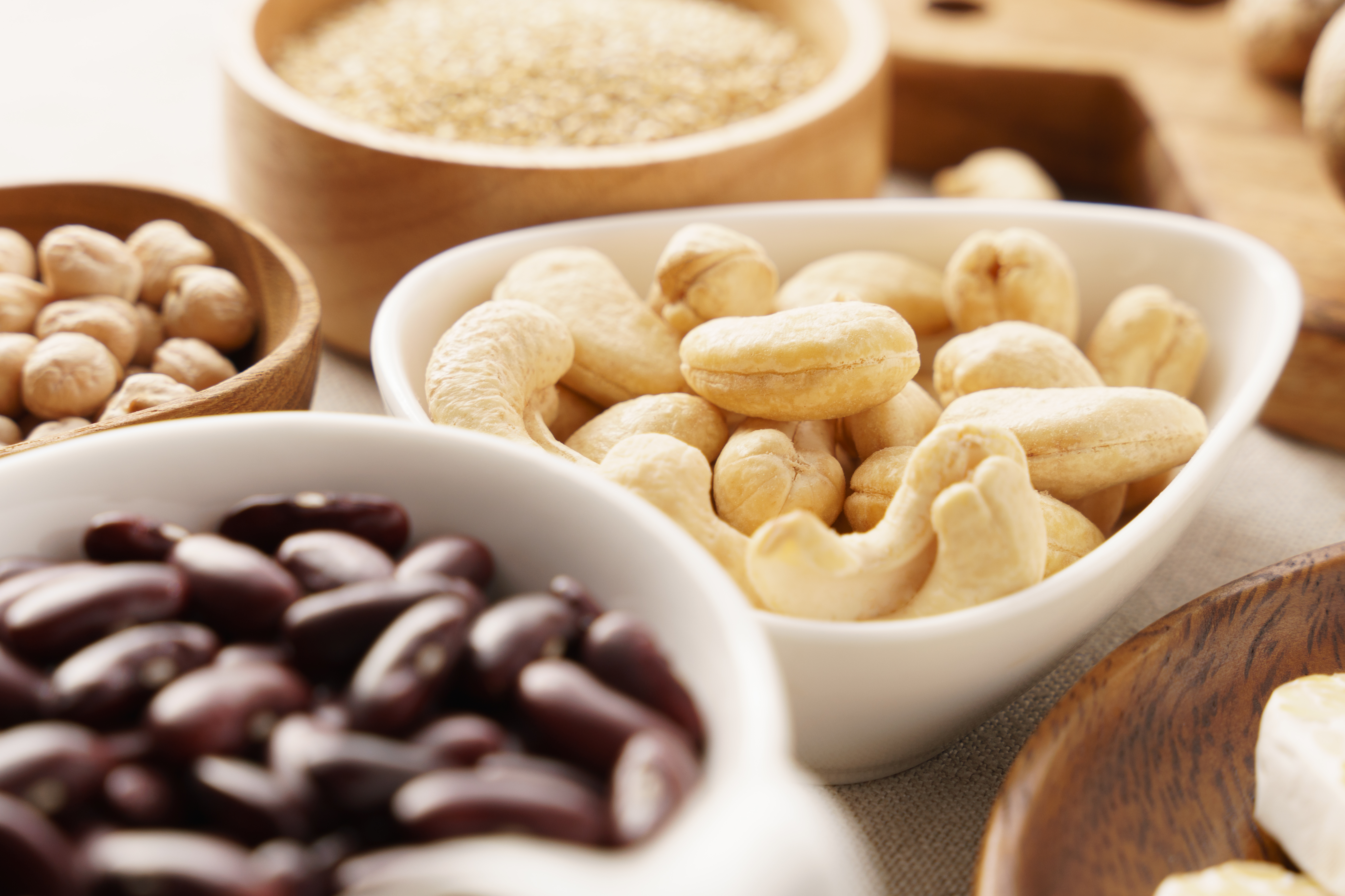 Close,Up,Of,Cashew,Nuts,In,A,Bowl,Among,Other