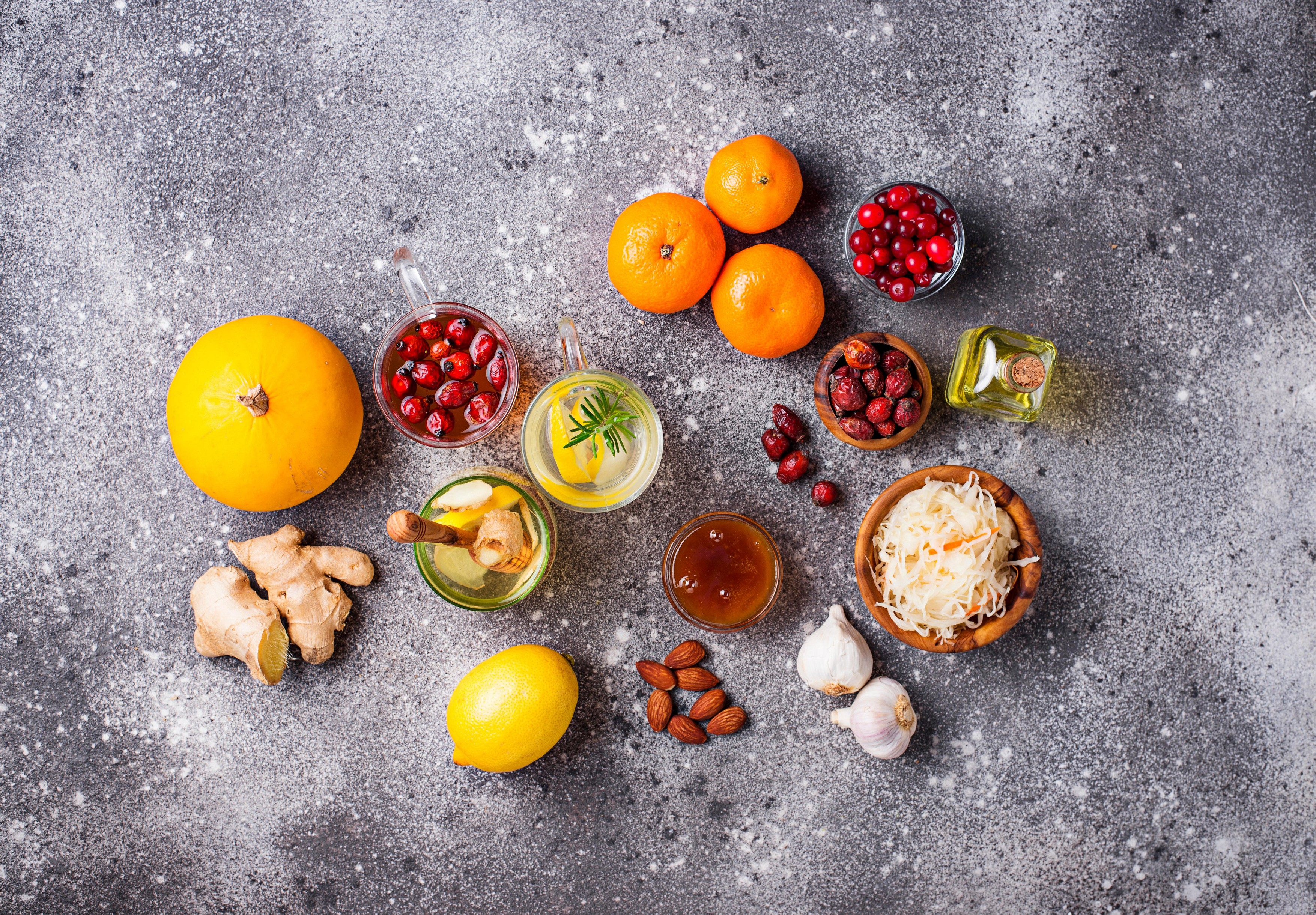 Healthy products for Immunity boosting and cold remedies. Winter vitamins food,Image: 402878080, License: Royalty-free, Restrictions: , Model Release: no, Credit line: Yuliya Furman / Alamy / Alamy / Profimedia