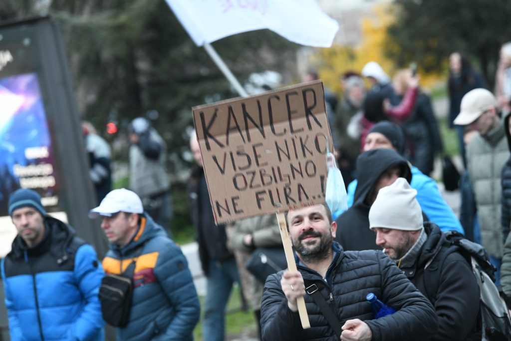 Beograd, 20.03.2021. Protest protiv restriktivnih mera Vlade Srbije zbog koronavirusa, antivakseri, antimaskeri Foto: Vesna Lalić/Nova.rs