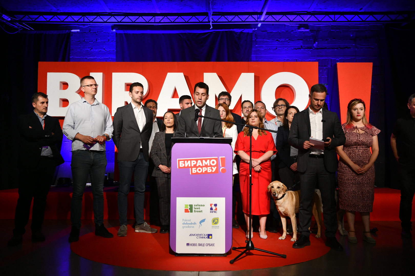 Beograd 02.06.2024.Izborni štab biramo borbu , Izbori, Dobrica Veselinović, jun, lokalni izbori Foto: Vesna lalić/Nova.rs