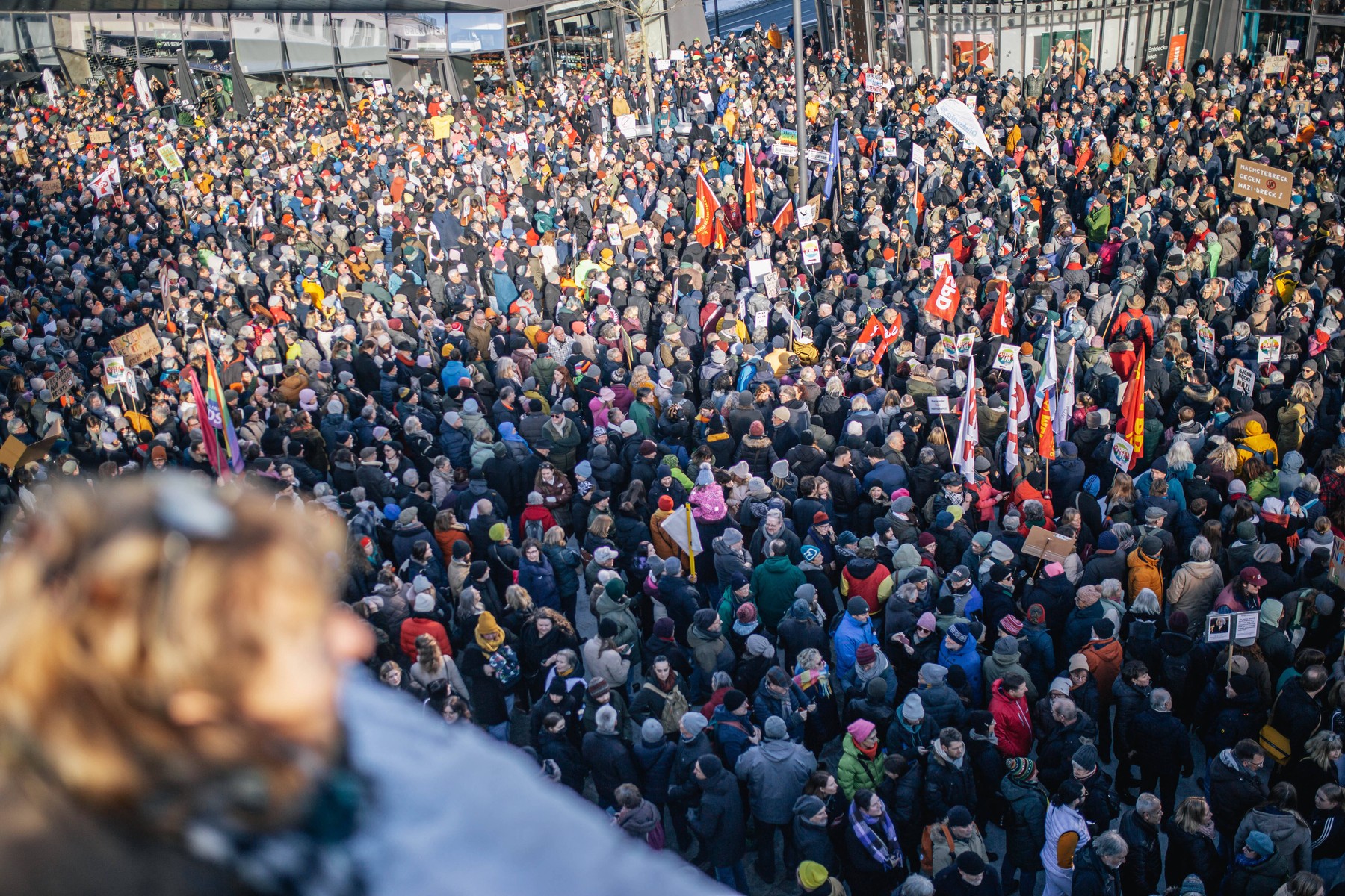 People protest against the far-right Alternative for Germany (AfD) political party in Wuppertal