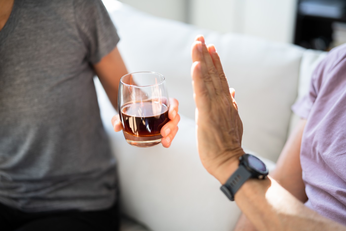 Stop Drinking Alcohol. Refuse Glass Of Whisky. Say No,Image: 693893538, License: Royalty-free, Restrictions: , Model Release: yes, Credit line: Andriy Popov / Panthermedia / Profimedia