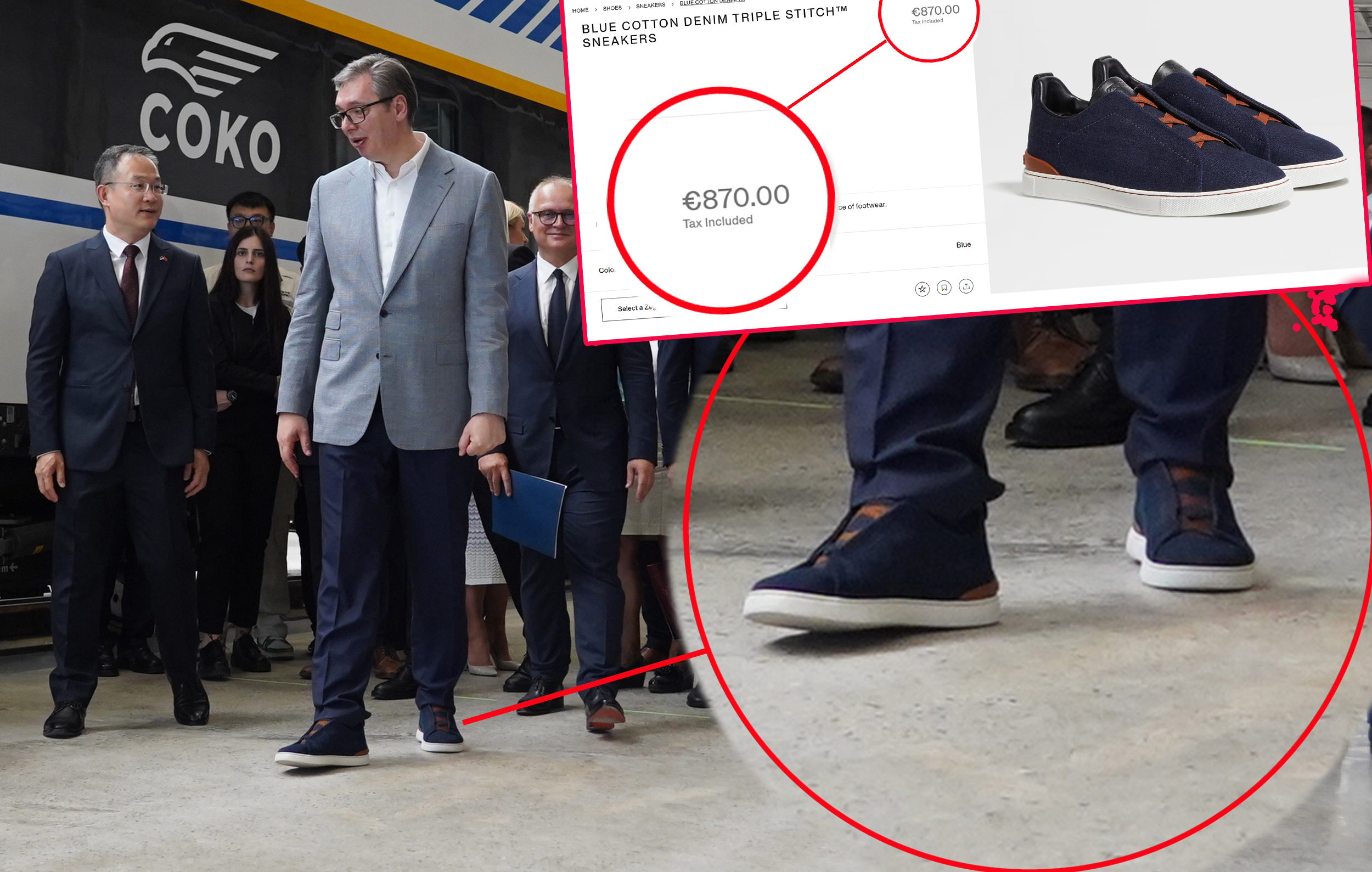 The new Chinese high-speed train - the Soko electric train of the CRRC company - was presented at the Zemun Technical Passenger Station.U Tehnicko-putnickoj stanici Zemun predstavljen je novi kineski brzi voz - elektromotorni voz Soko kompanije CRRC.