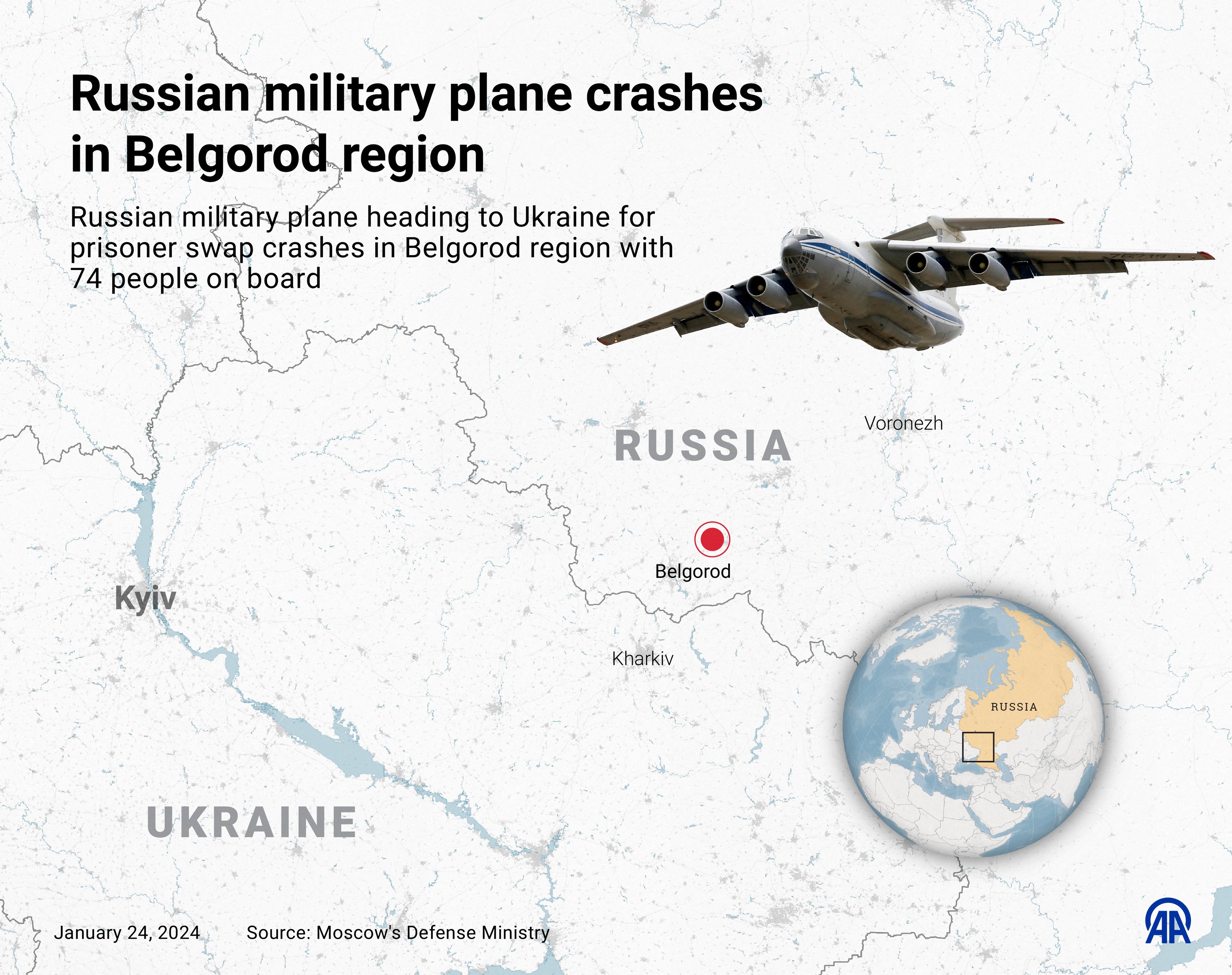 Russian military plane crashed in Belgorod region