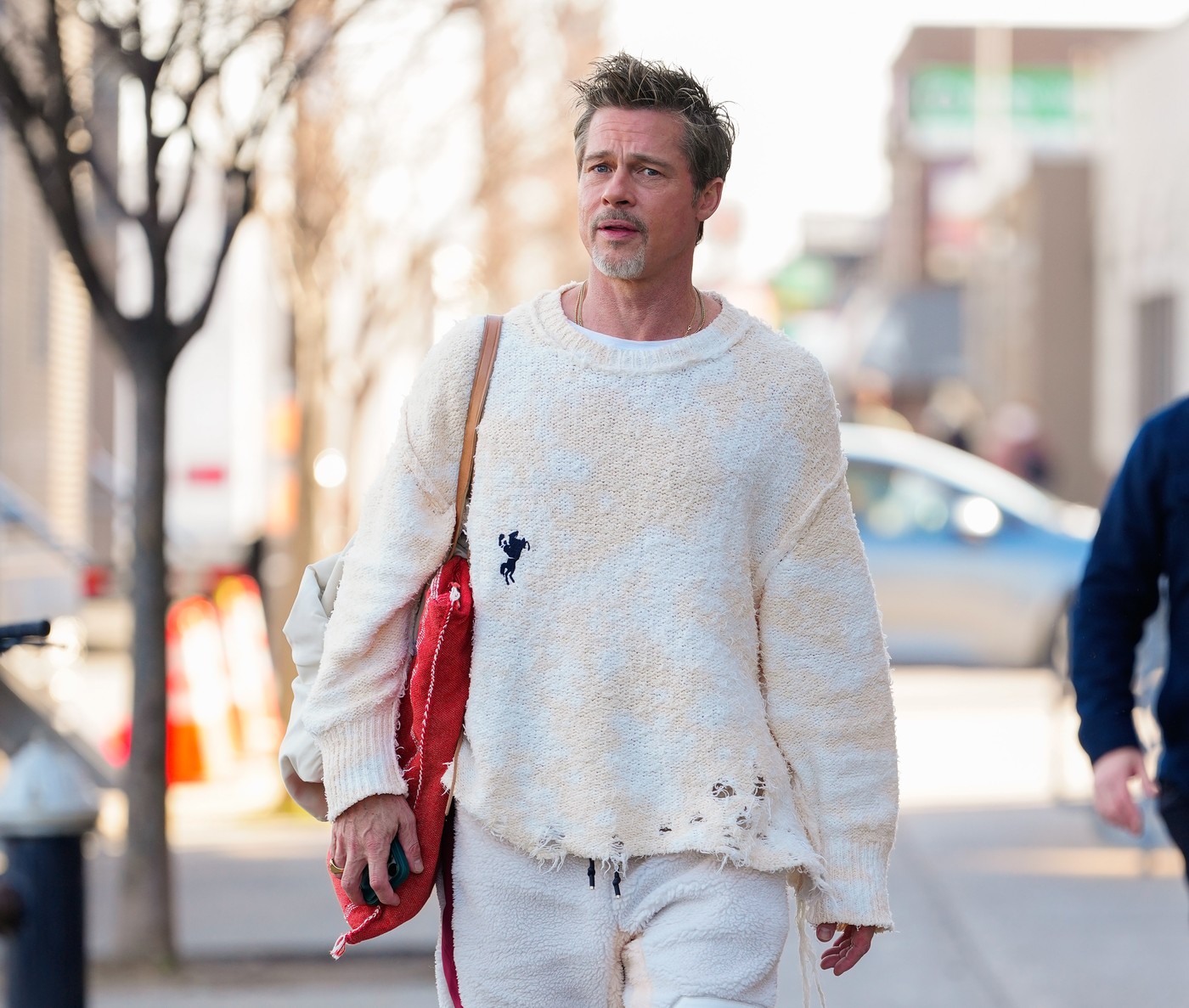 EXCLUSIVE: Brad Pitt is Spotted Stepping Out in an Eye Catching Outfit in New York City