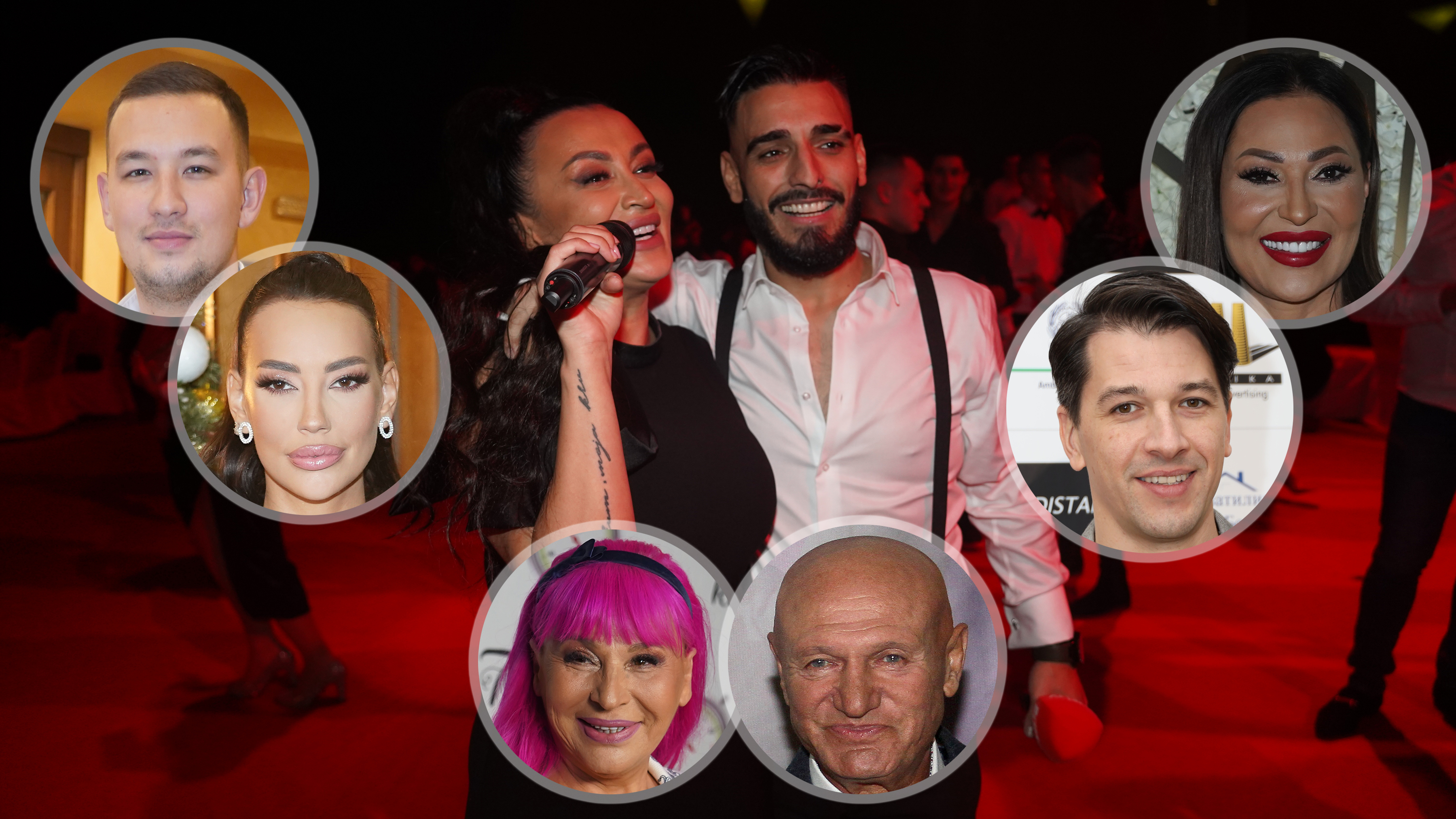 Prijateljstva na estradi, muško ženska estradna prijateljstva, Ceca i Viktor Savić, Uroš Živković i Katarina Grujić, Andreana Čekić i Darko Lazić, Zorica Brunclik i Šaban Šaulić, kombo Foto: Antonio Ahel/Marija Mladjen/ATAImages