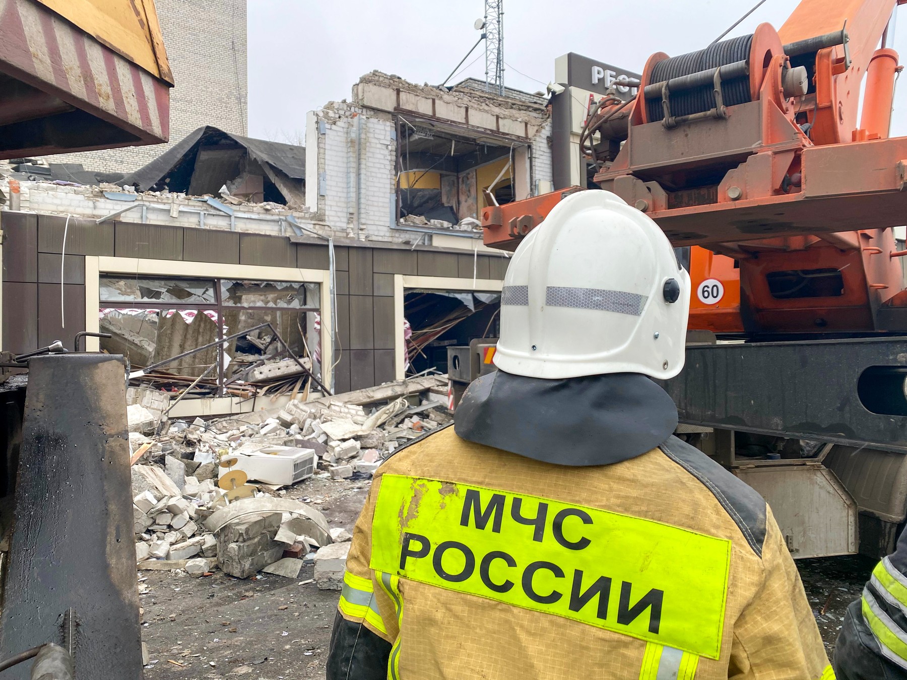 Damage from Ukrainian strike on Lisichansk, Russia