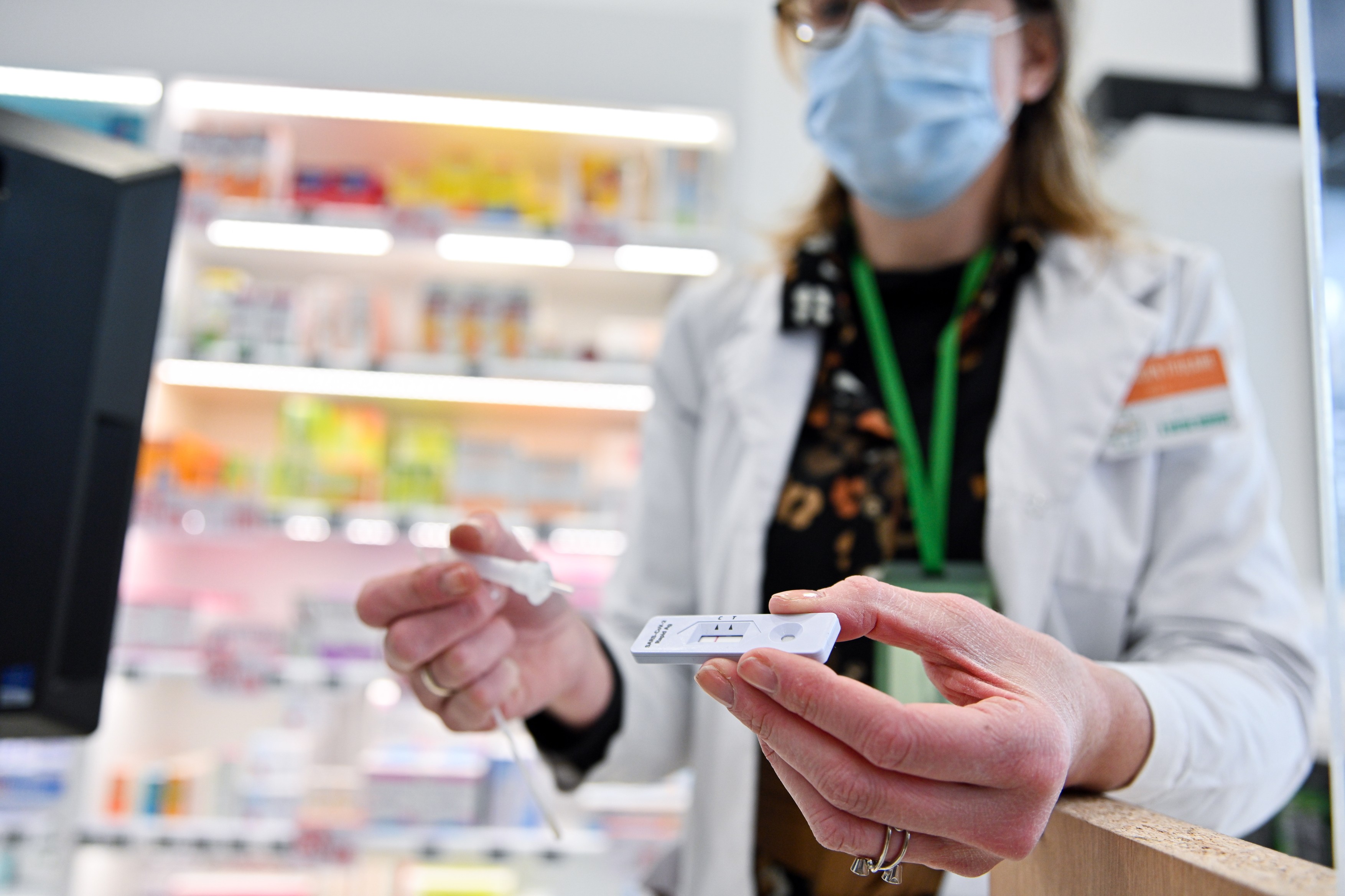 Self Covid test, Brussels, Belgium - 06 Apr 2021