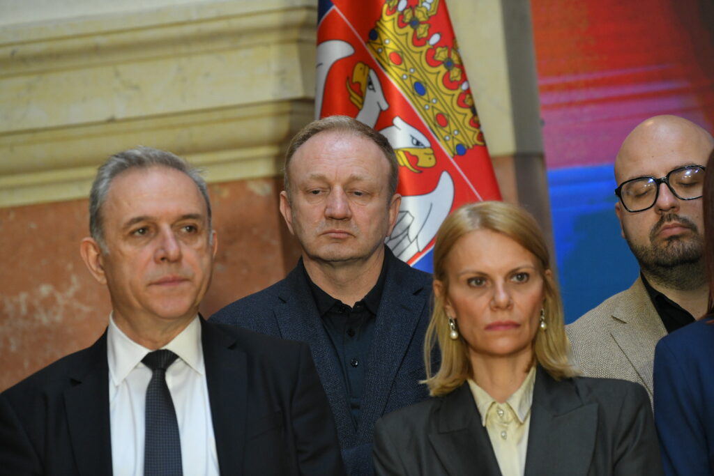 Beograd 11. mart 2024. Konferencija za novinare opozicije u Skupstini Srbije lista Srbija protiv nasilja SNP Foto:Amir Hamzagić/Nova.rs