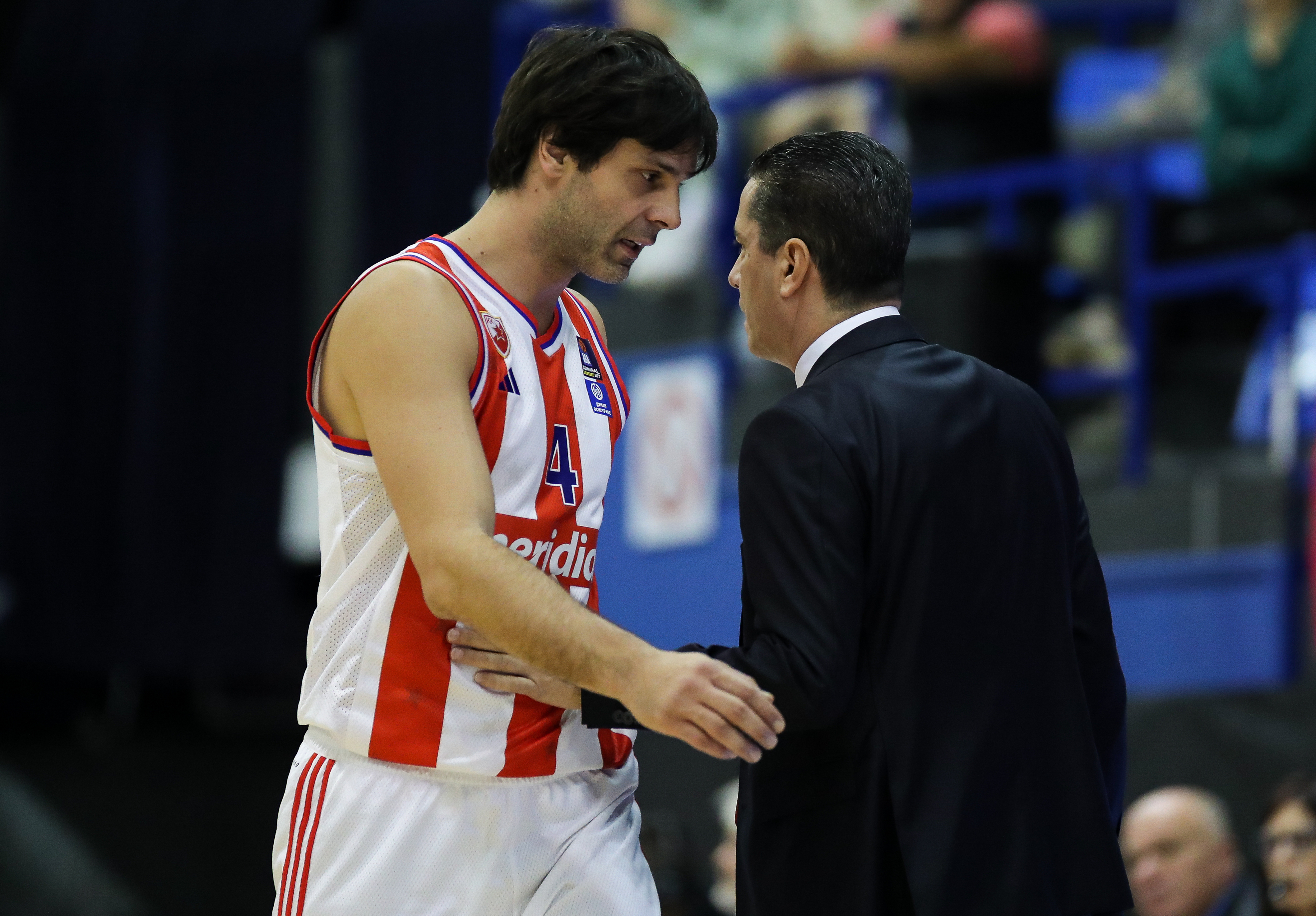 during the round 8 AdmiralBet ABA League basketball match between Mega MIS and Crvena Zveza MeridianBet at Ranko Zeravica Hall (Hala Sportova) on November 10, 2024 in Belgrade, Serbia. (Photo by Dimitrije Vasiljevic/STARSPORT)