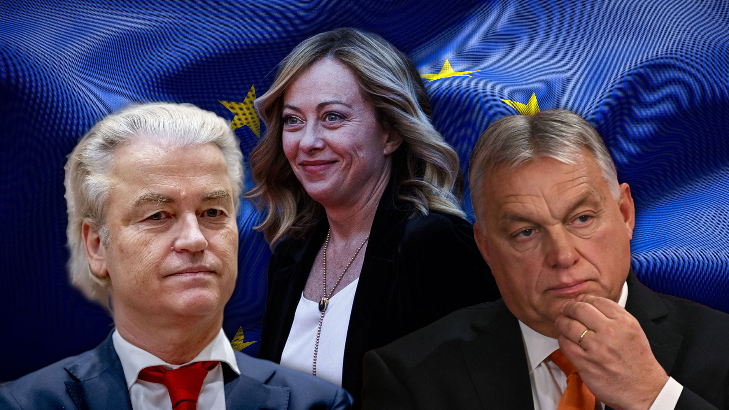 Gert Vilders, Đorđa Meloni, Viktor Orban, Eu