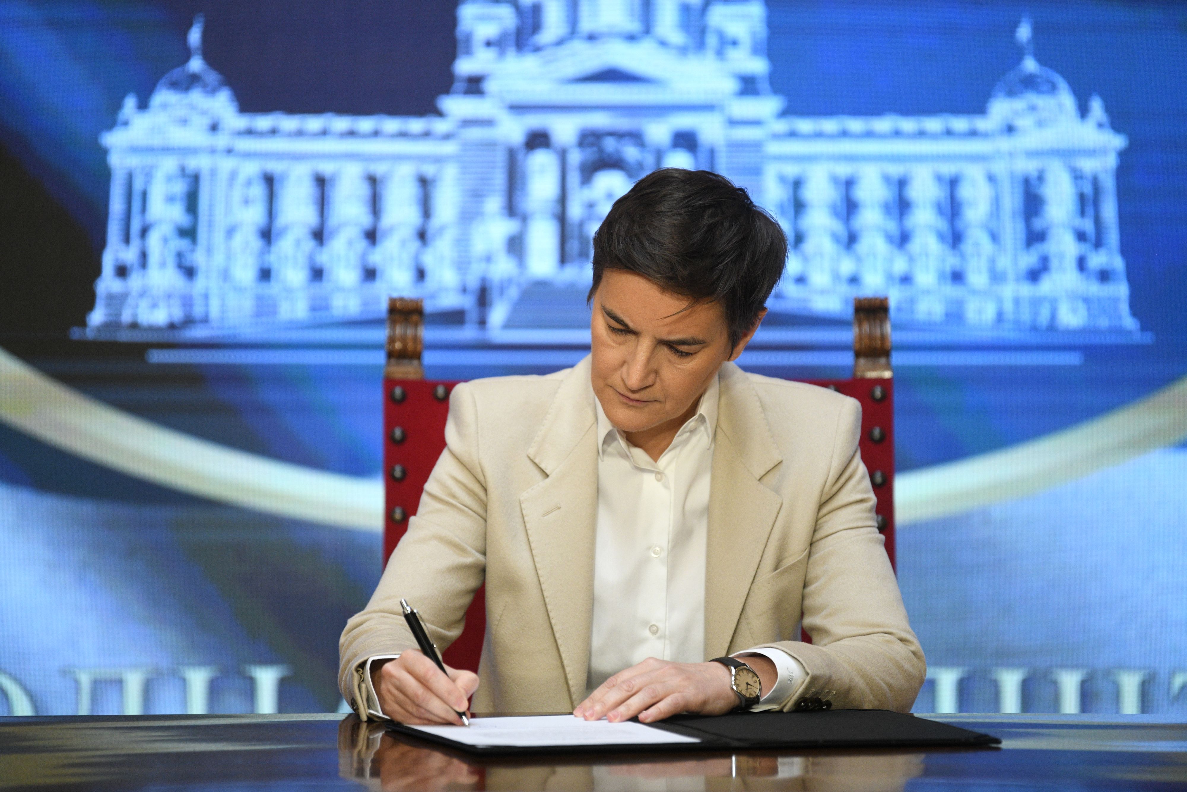 Beograd 26. april 2024. Predsednica SkupštineSrbije Ana Brnabić raspisala je izbore za 02. jun 2024. godine Foto:FIlip Krainčanić/Nova.rs