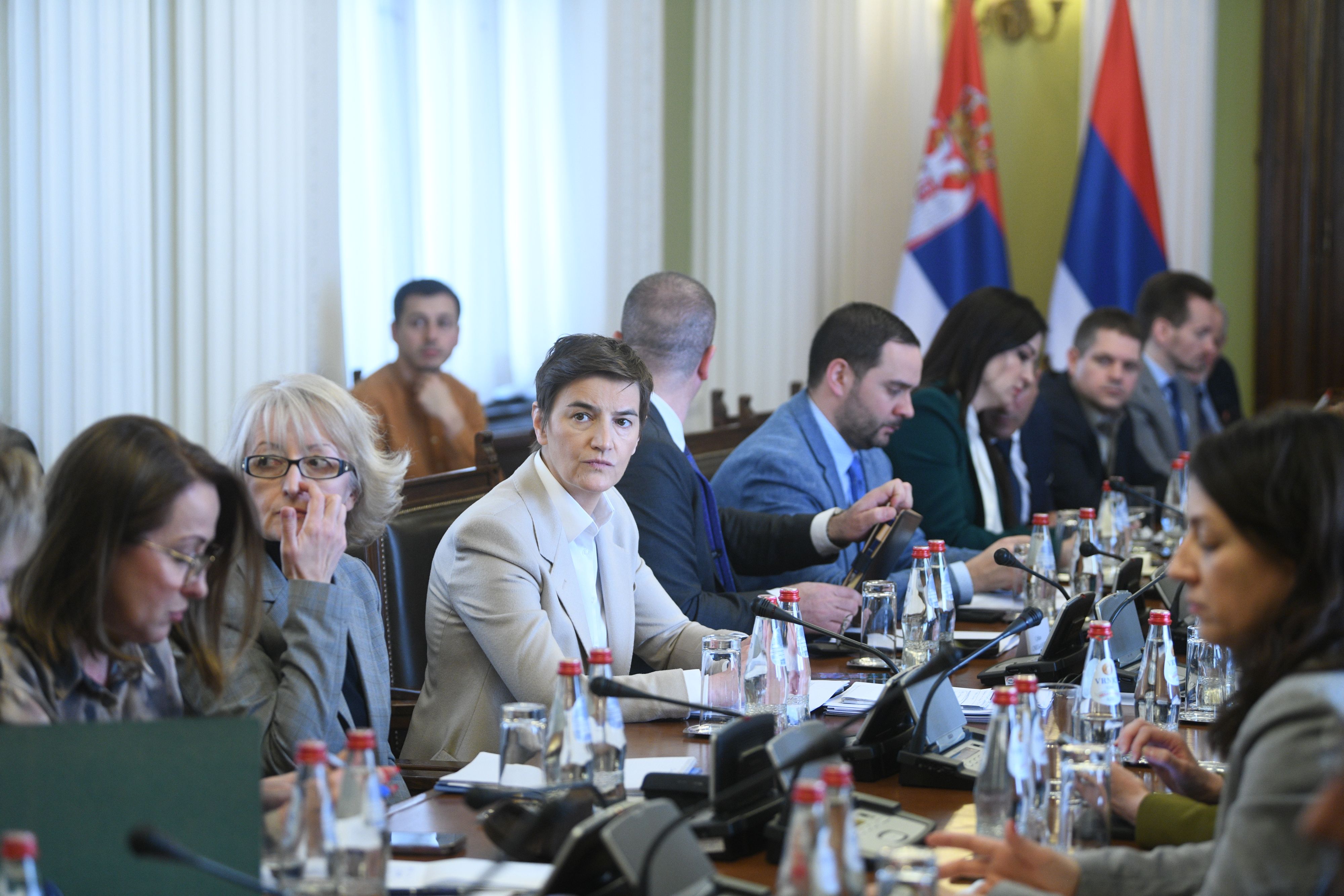 Beograd 26. april 2024. Predsednica SkupštineSrbije Ana Brnabić održala je sastanak sa poslaničkim grupama u Skupštini Srbije Foto:FIlip Krainčanić/Nova.rs