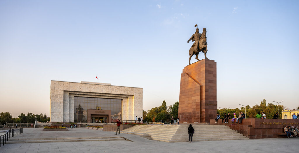 State History Museum, Manas Statue, Ala-Too Square, Bishkek, Kyrgyzstan,Image: 835365643, License: Royalty-free, Restrictions: , Model Release: no, Credit line: Moritz Wolf / imageBROKER / Profimedia