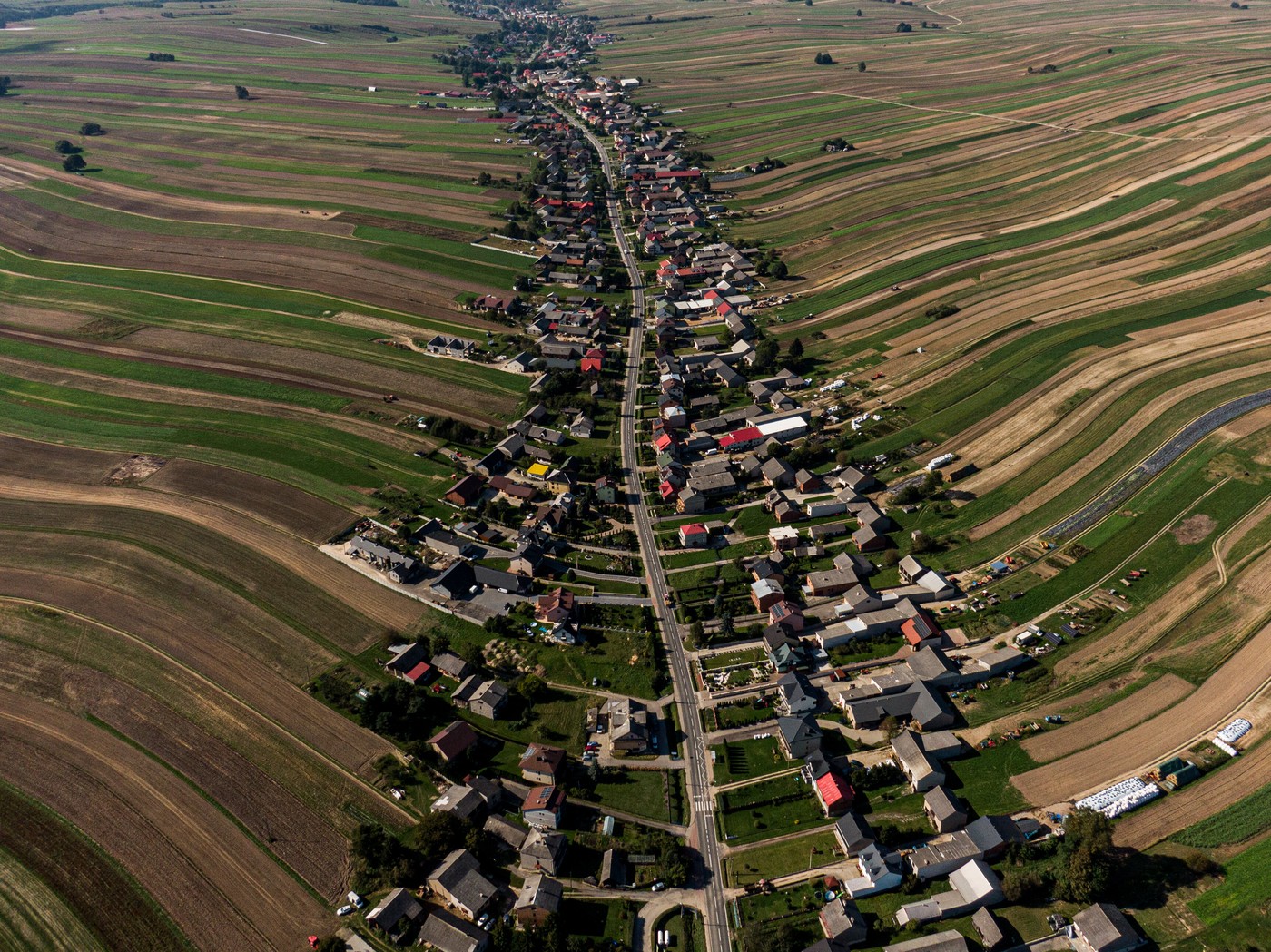 Poland's longest one street village