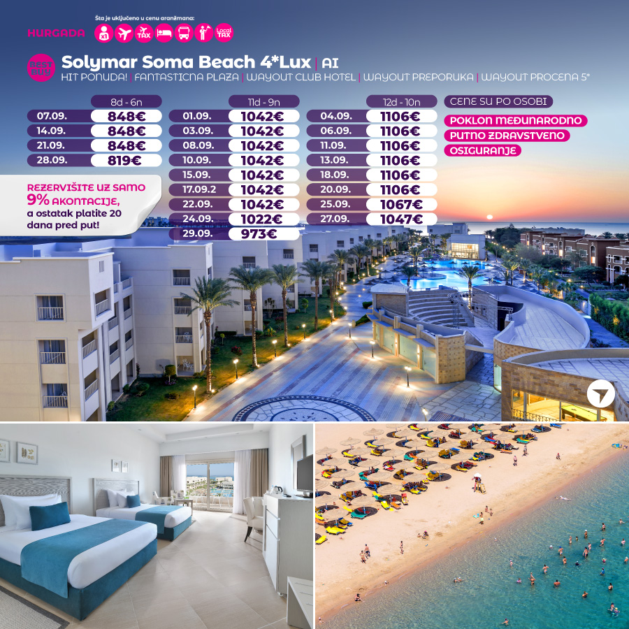 PR, Putovanja, Wayout, Leto 2024, Letovanje, Egipat, Hoteli Egipat,