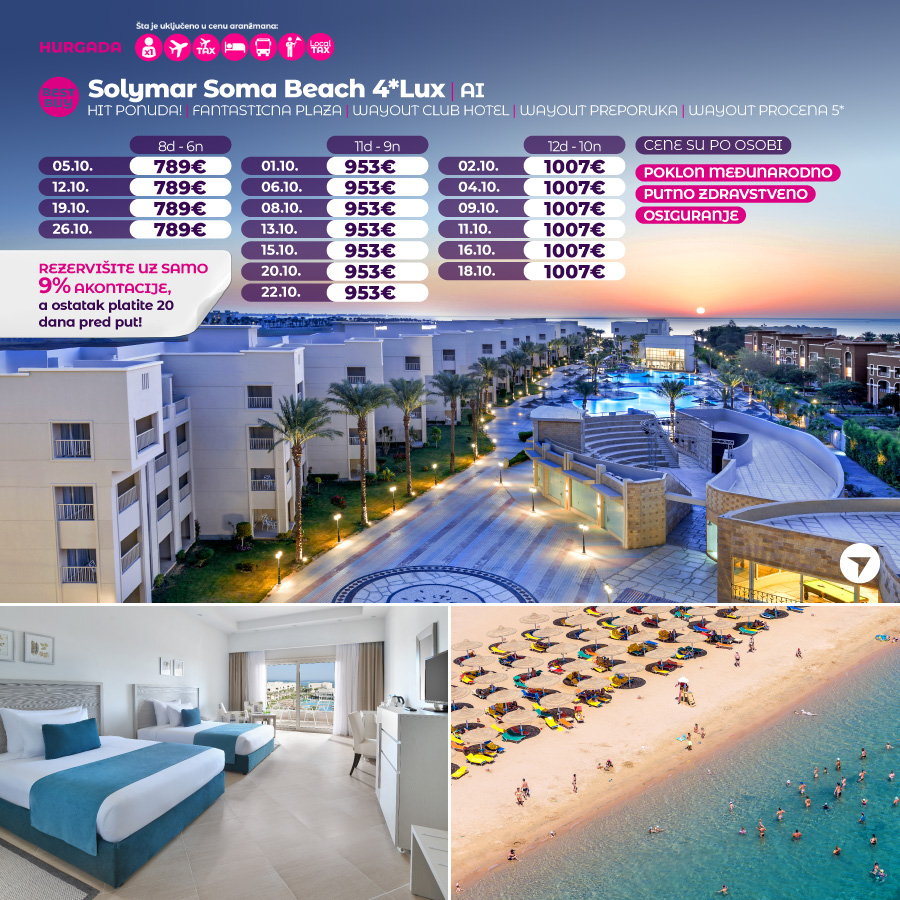 PR, Putovanja, Wayout, Leto 2024, Letovanje, Egipat, Hoteli Egipat,