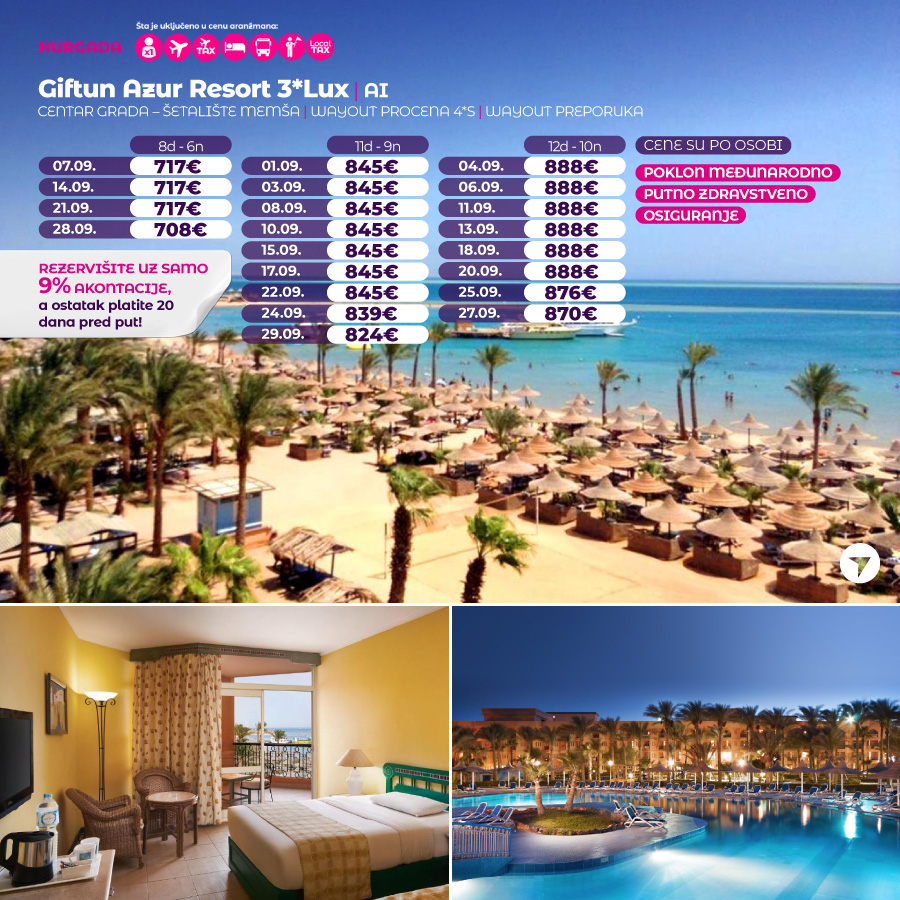 PR, Putovanja, Wayout, Leto 2024, Letovanje, Egipat, Hoteli Egipat,