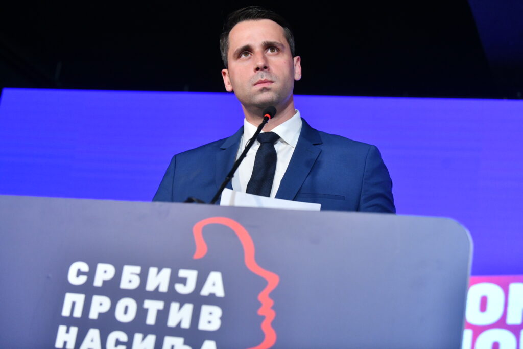 Beograd 17.12.2023. Peđa Mitrović, Pedja Mitrović Izborni štab Srbija protiv nasilja. IZBORI 2023. Foto: Vesna Lalić/Nova.rs