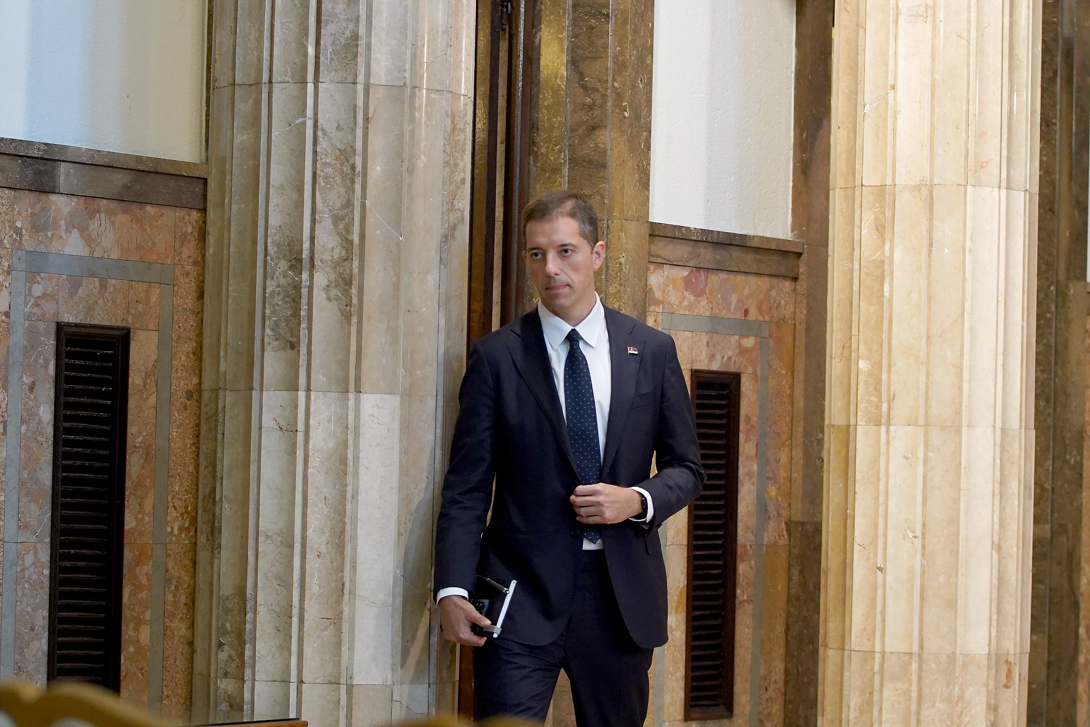 The President of the Republic of Serbia, Aleksandar Vucic, addressed the public after the consultations on the candidate for Prime Minister in the building of the General Secretariat of the President of the Republic, and on that occasion, President Vucic