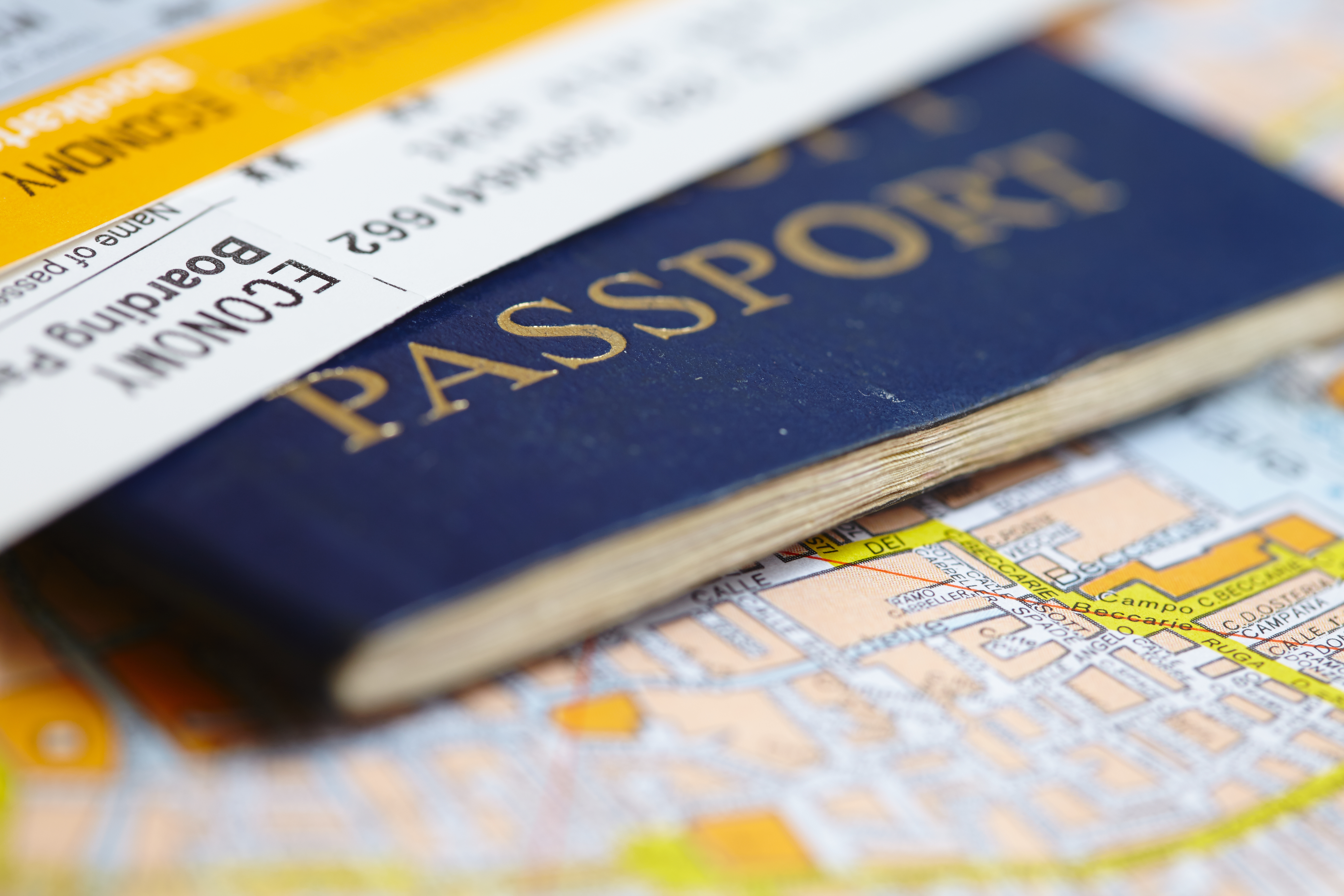 Passport,On,Map