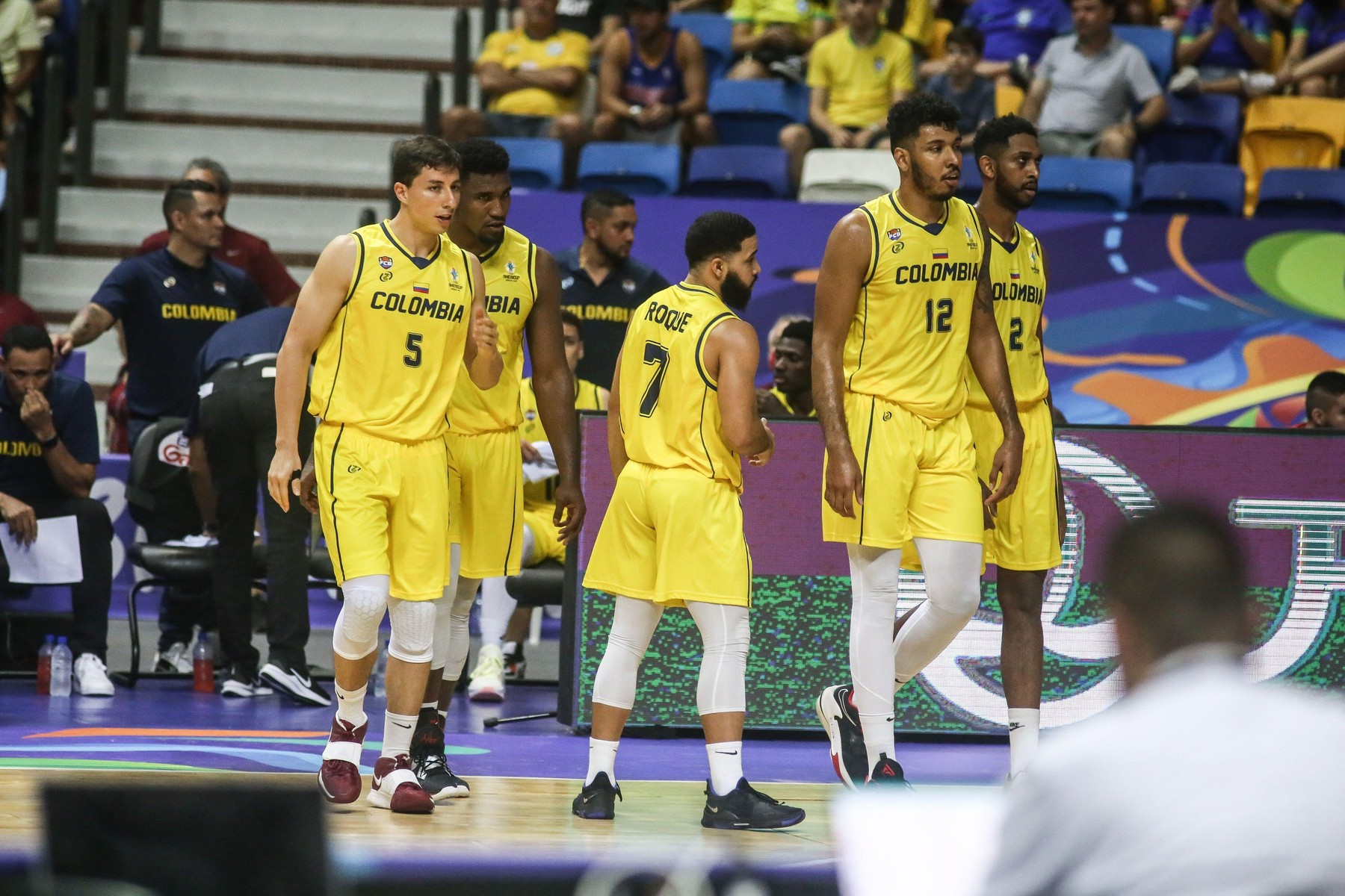 Recife, Brazil. 03rd Sep, 2022. Colombian Basketball National Team, during the game between Brazil X Colombia, valid for the second round of the first phase of the Men's Basketball America Cup, Americup FIBA 2022, held at the Geraldo Magalhes Gym, known a