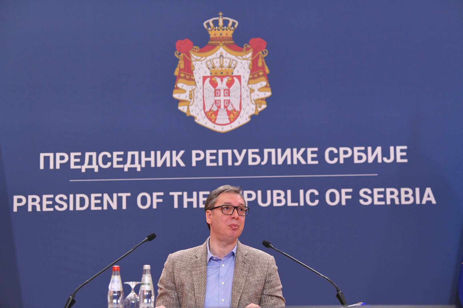 Beograd, 29.03.2024. Palata Srbija, Aleksandar Vučić obraćanje povodom političkih pitanja Foto: Amir Hamzagić/Nova.rs