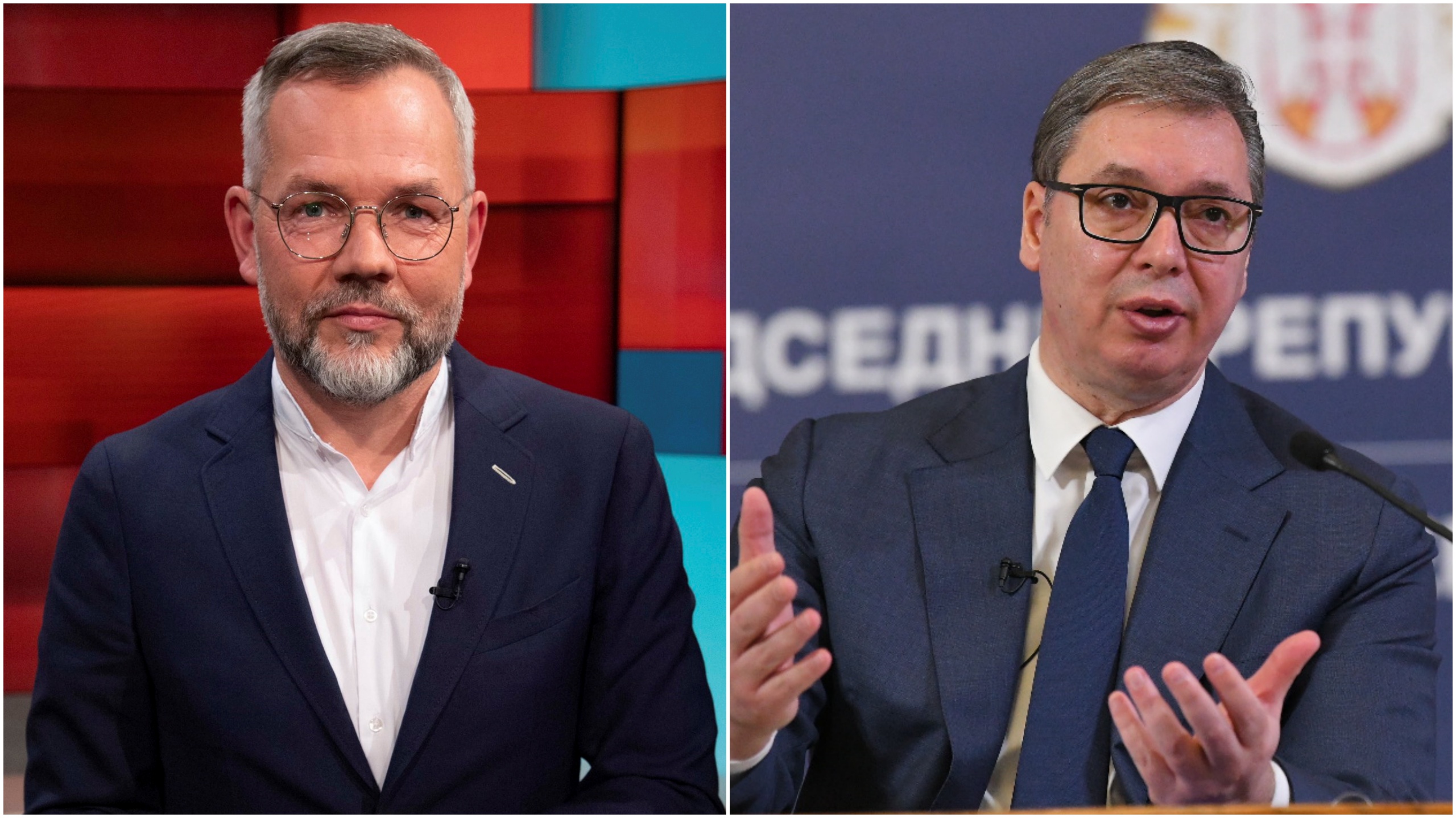 Mihael Rot i Aleksandar Vučić, kombo Foto: Malte Ossowski/SVEN SIMON / AFP / Profimedia/Amir Hamzagić/Nova.rs