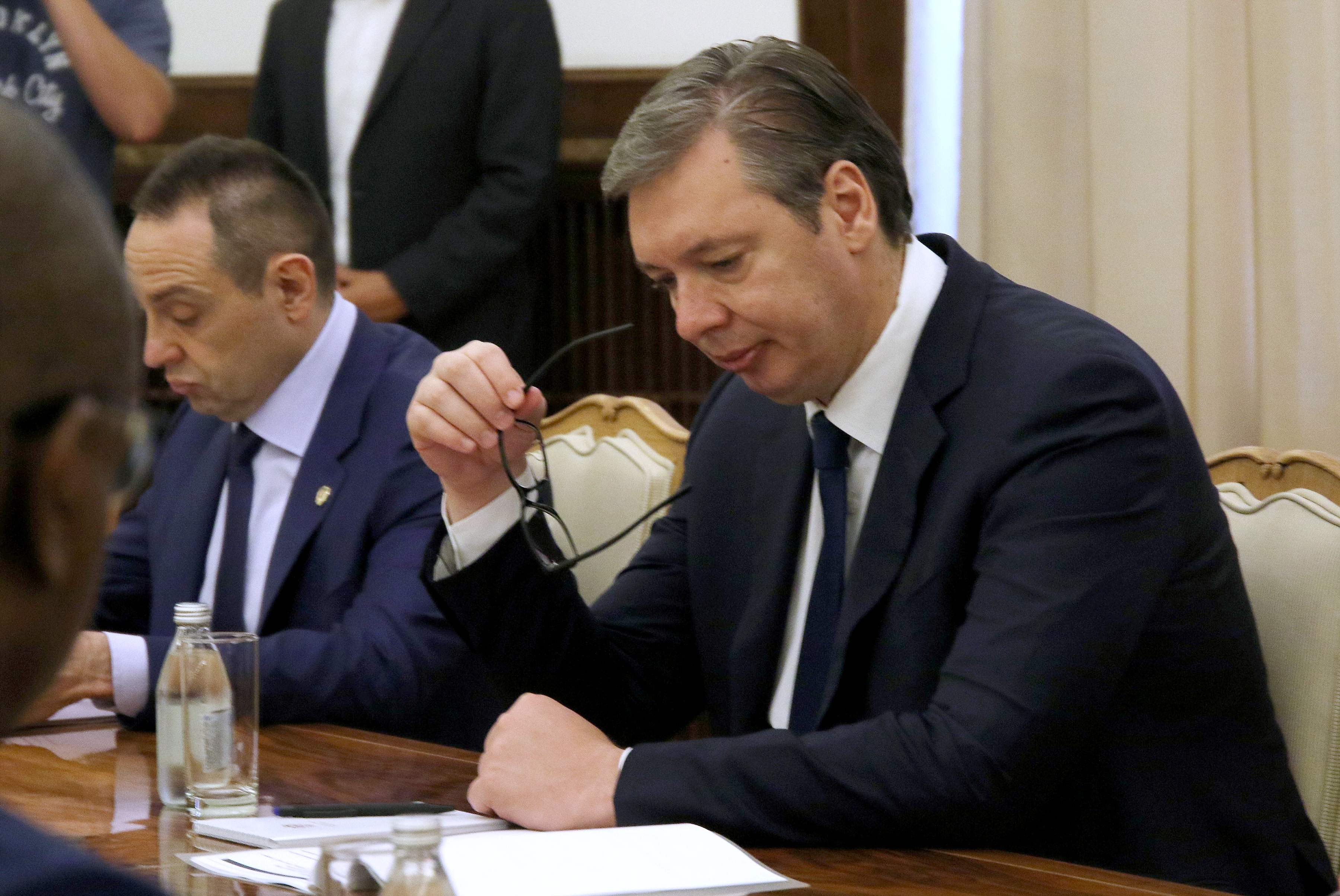 Serbian President Aleksandar Vucic met with chairman of the National assembly of Hungaryr Laszlo Kever. Predsednik Srbije Aleksandr Vucic sastao se sa predsednikom Narodne skupstine Madjarske Laslom Keverom.