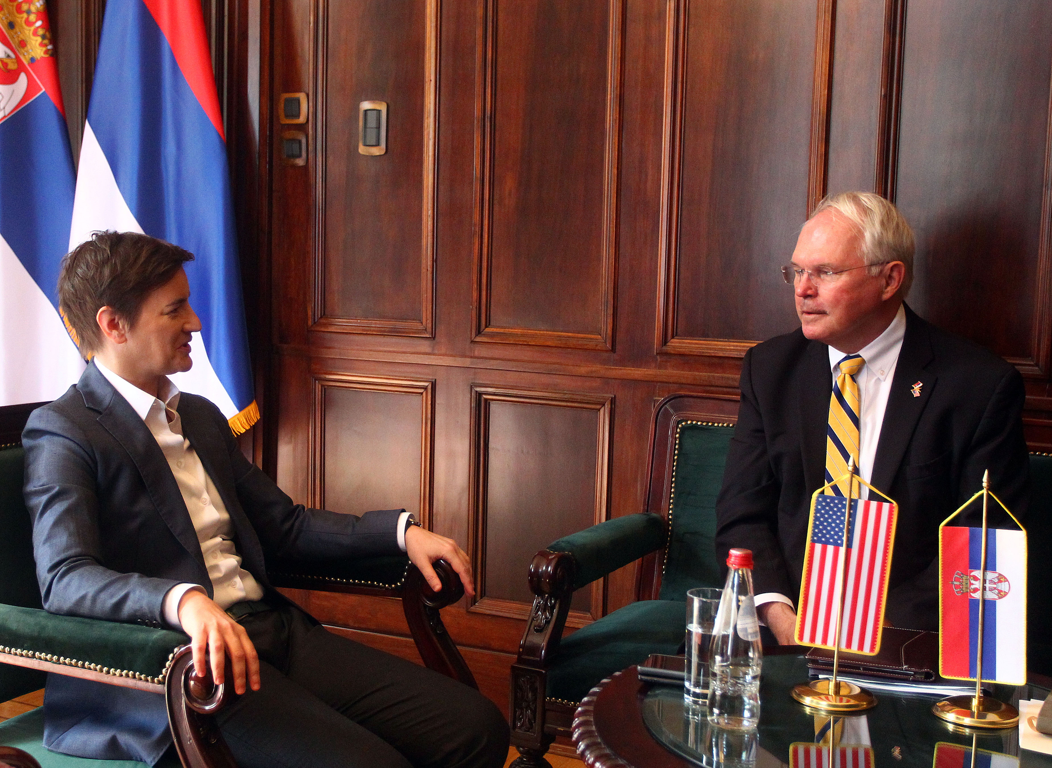 The President of the National Assembly of the Republic of Serbia, Ana Brnabic, met with the US Ambassador to the Republic of Serbia, Christopher Hill.