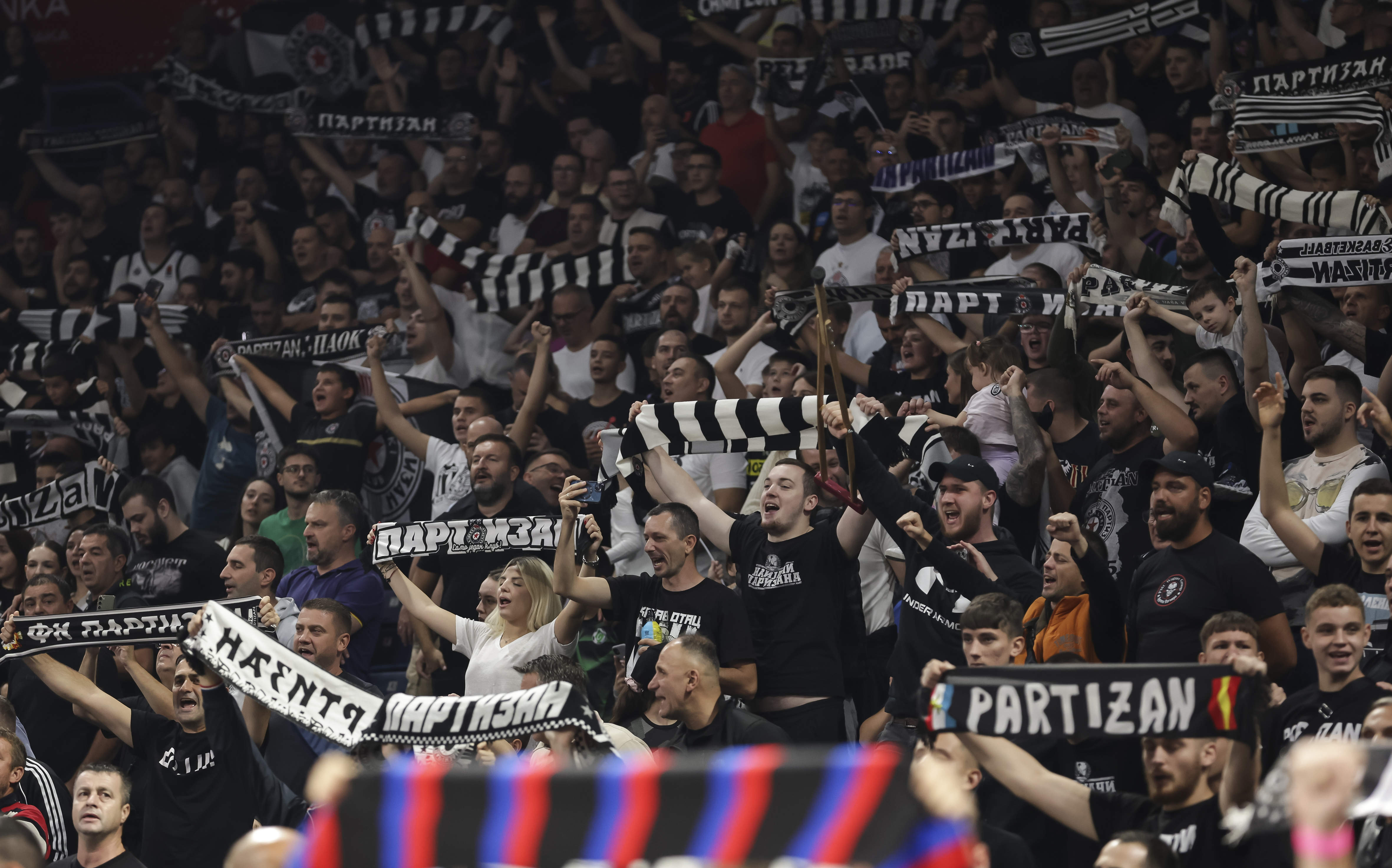 during the Aba League Season 2024-2025 match between Partizan and Borac Cacak at Stark Arena on September 25, 2024 in Belgrade, Serbia. (Photo by Srdjan Stevanovic/Starsport.rs ©)