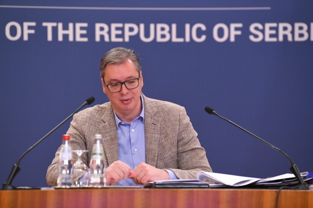 Beograd, 29.03.2024. Palata Srbija, Aleksandar Vučić obraćanje povodom političkih pitanja Foto: Amir Hamzagić/Nova.rs