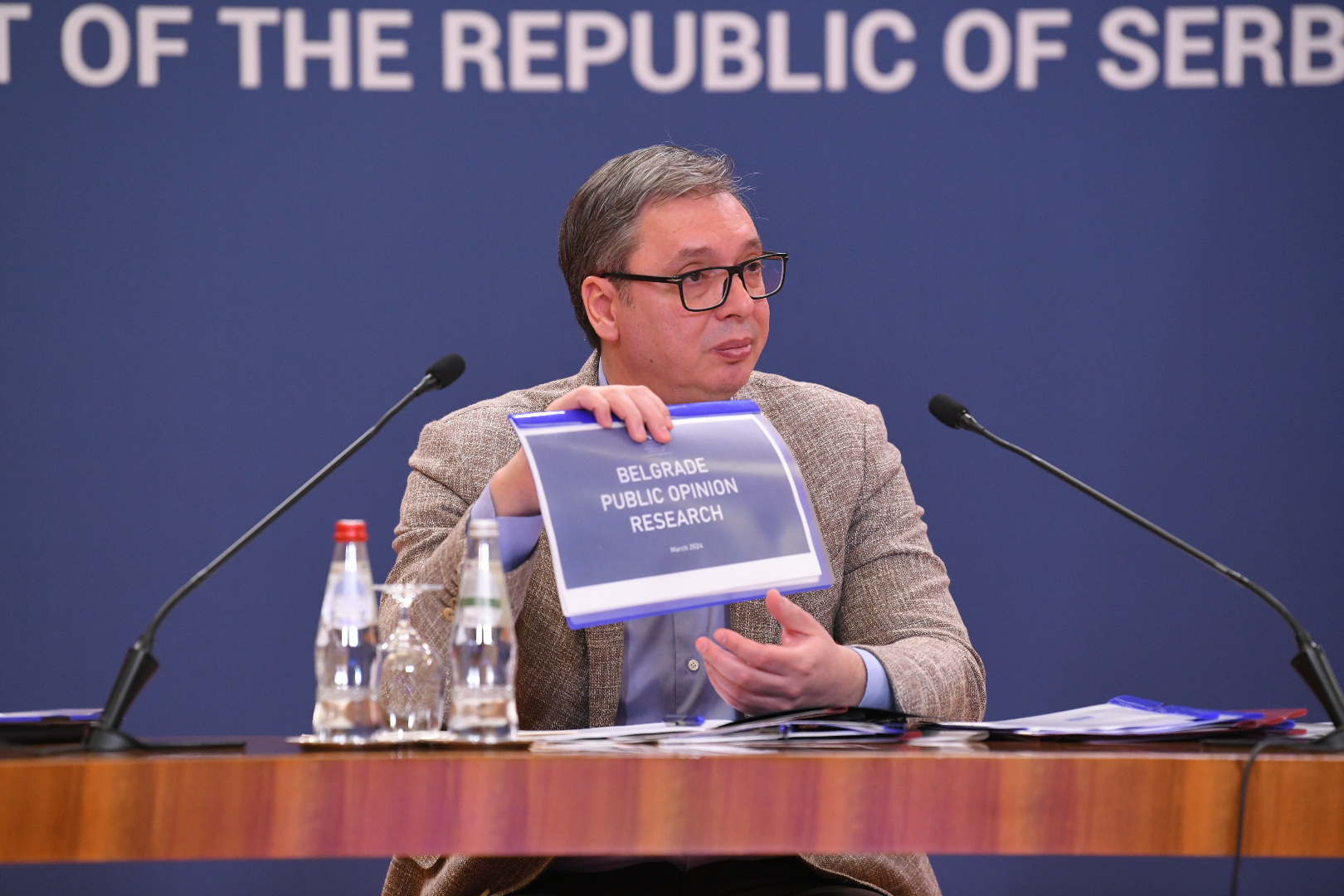 Beograd, 29.03.2024. Palata Srbija, Aleksandar Vučić obraćanje povodom političkih pitanja Foto: Amir Hamzagić/Nova.rs