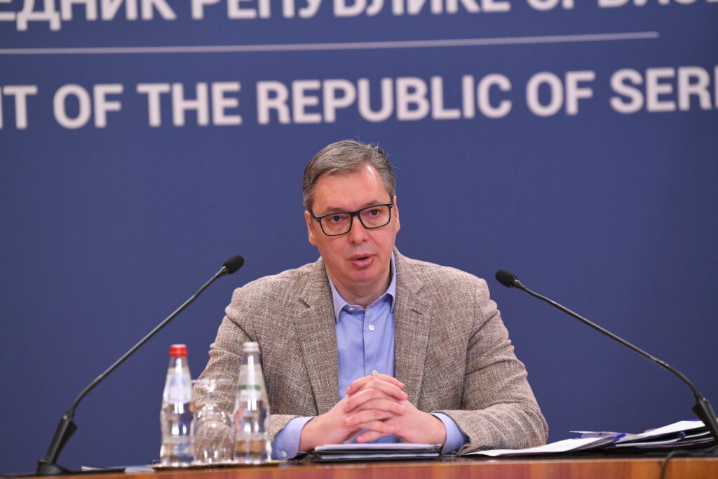 Beograd, 29.03.2024. Palata Srbija, Aleksandar Vučić obraćanje povodom političkih pitanja Foto: Amir Hamzagić/Nova.rs